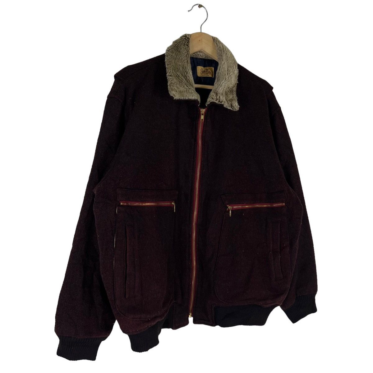 Japanese Brand VINTAGE WOOL VARSITY JACKET RICH MAN EDWIN COMPANY Size US L / EU 52-54 / 3 - 2 Thumbnail