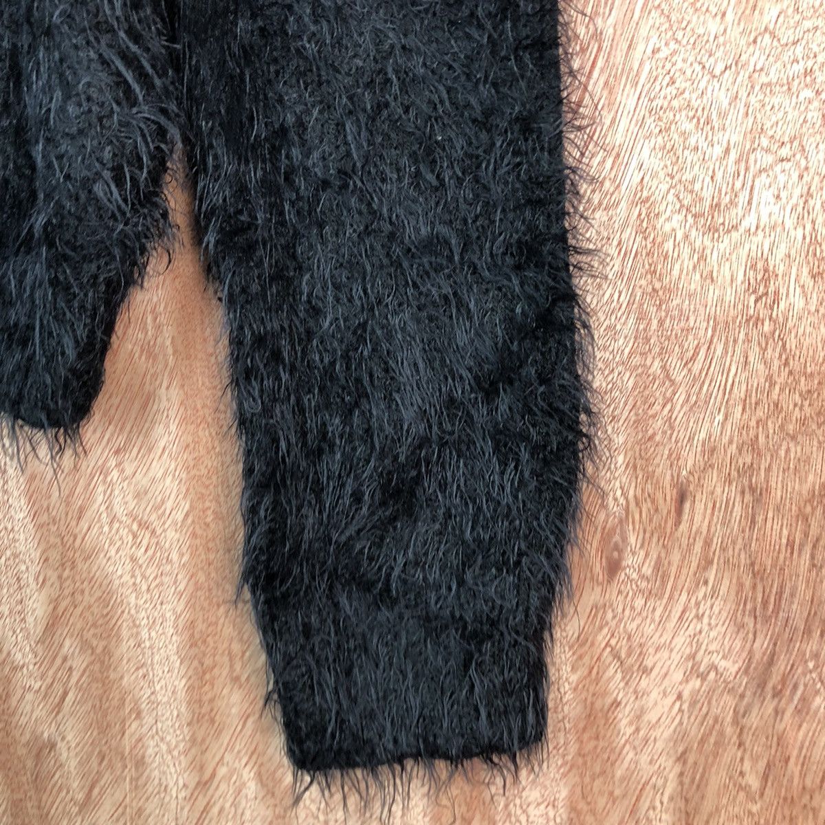 Aran Isles Knitwear DL Hk Works London Black Mohair Shag Shaggy Knitwear #c364 Size US M / EU 48-50 / 2 - 4 Thumbnail
