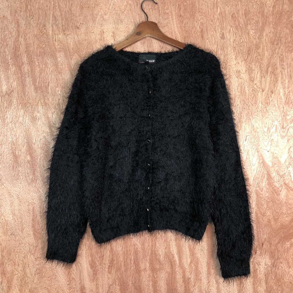 Aran Isles Knitwear DL Hk Works London Black Mohair Shag Shaggy Knitwear #c364 Size US M / EU 48-50 / 2 - 1 Thumbnail