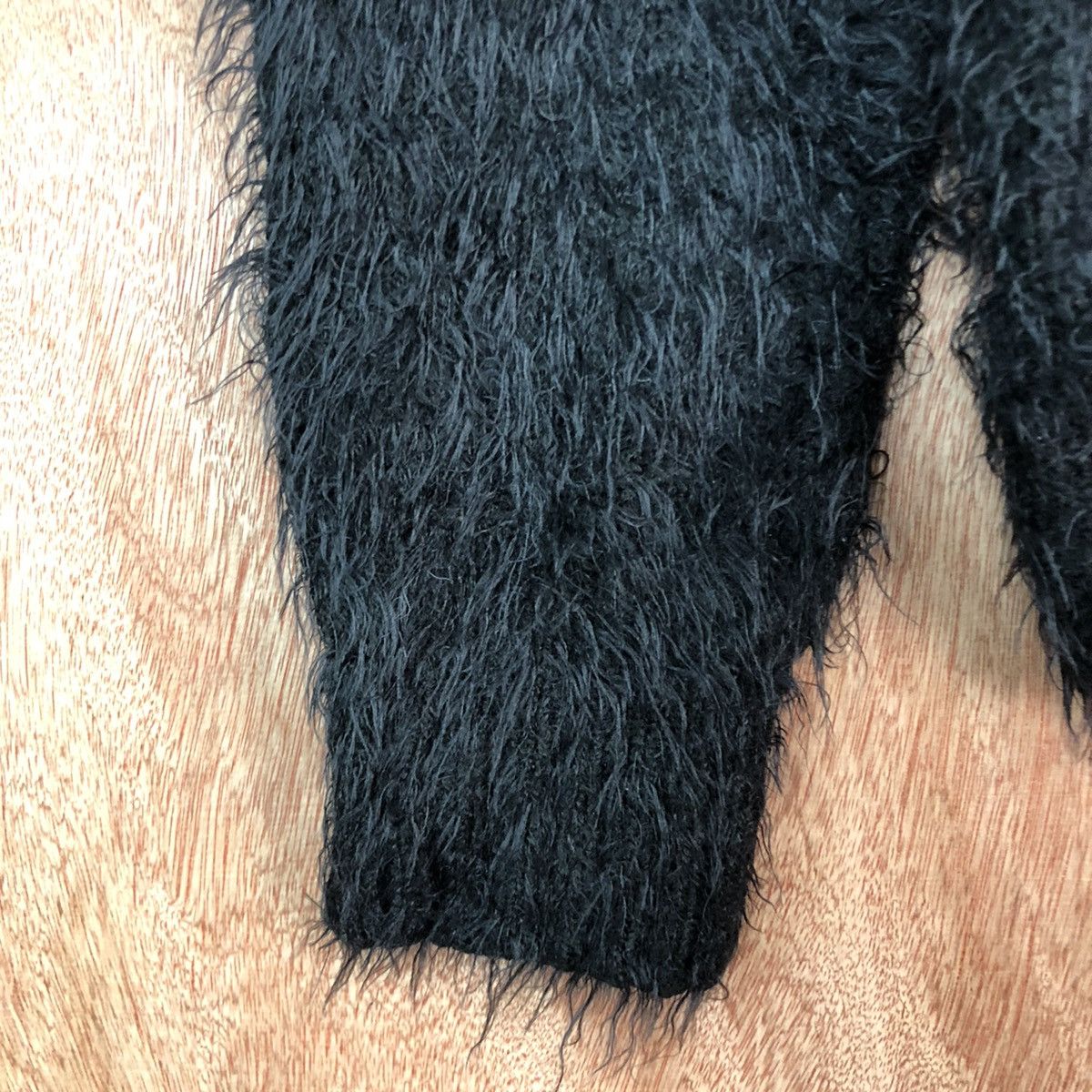 Aran Isles Knitwear DL Hk Works London Black Mohair Shag Shaggy Knitwear #c364 Size US M / EU 48-50 / 2 - 6 Thumbnail