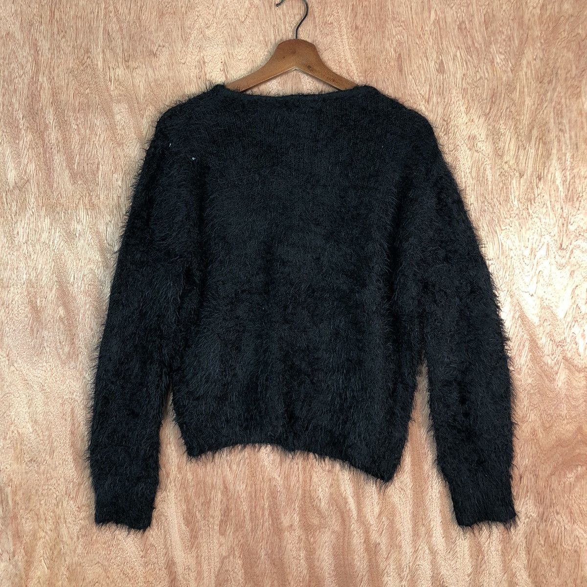 Aran Isles Knitwear DL Hk Works London Black Mohair Shag Shaggy Knitwear #c364 Size US M / EU 48-50 / 2 - 10 Thumbnail