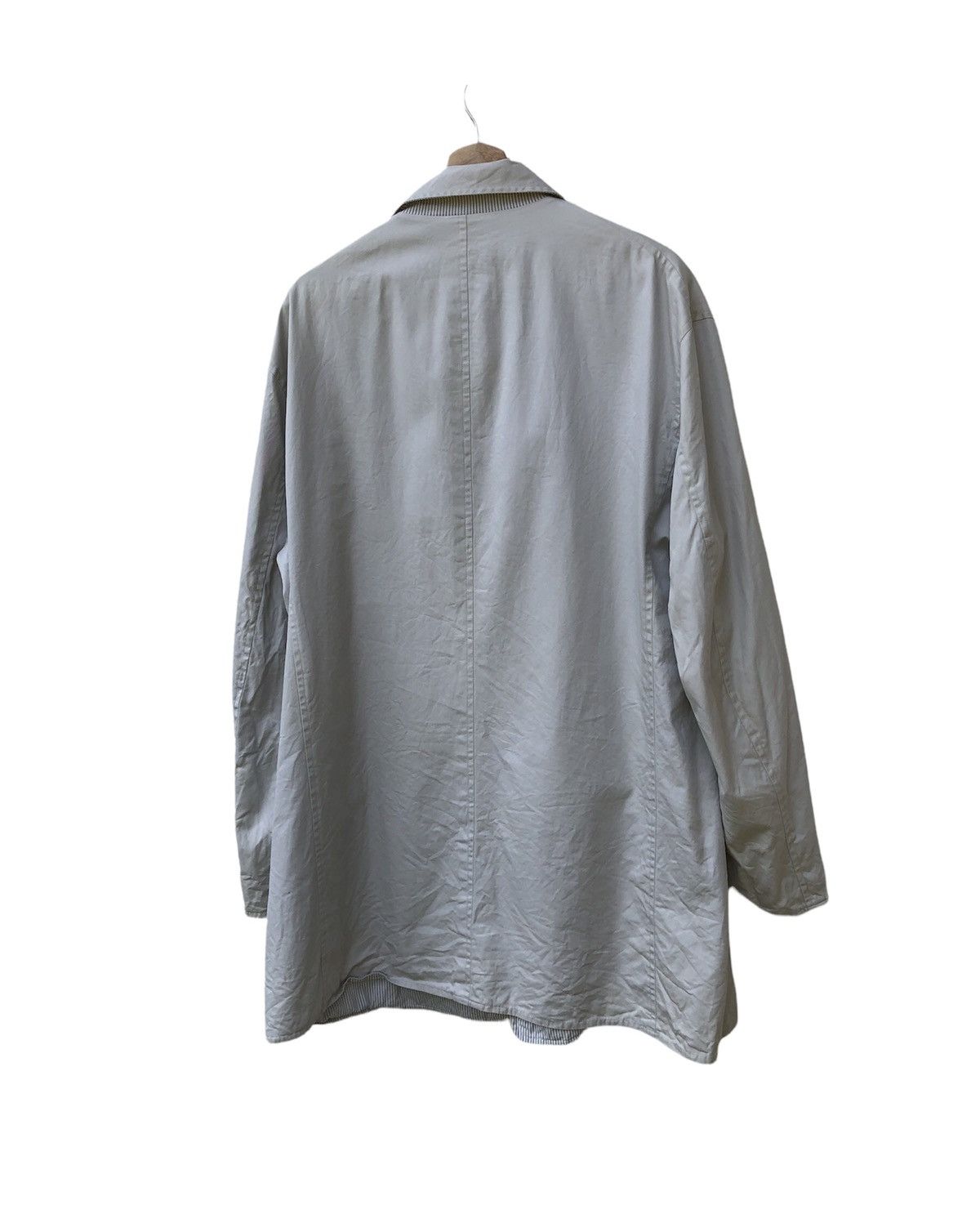 Yohji Yamamoto 🔥YOHJI HOMME SIGNATURE REVERSIBLE STRIPE/BLANK JACKET Size US L / EU 52-54 / 3 - 4 Thumbnail