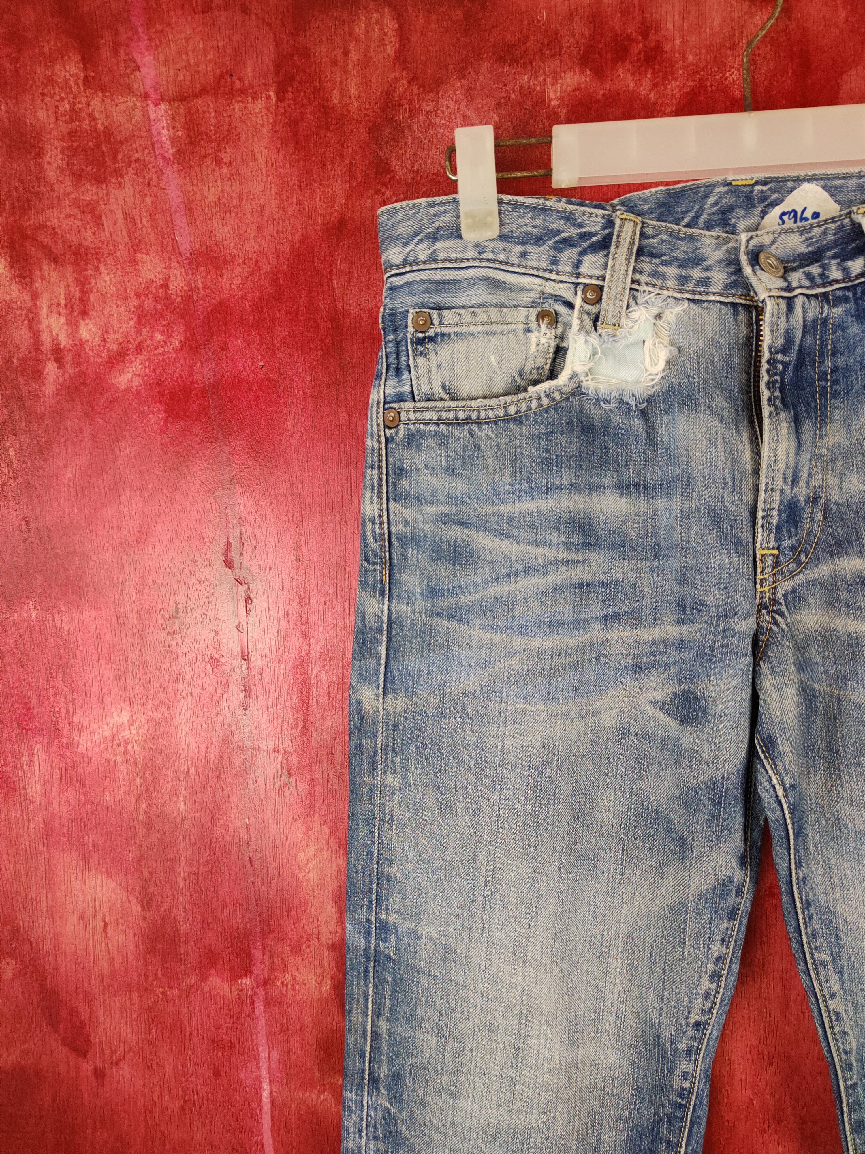 Japanese Brand × Uniqlo Uniqlo Blue Faded jeans Denim pants #5969 Size US 27 - 3 Thumbnail