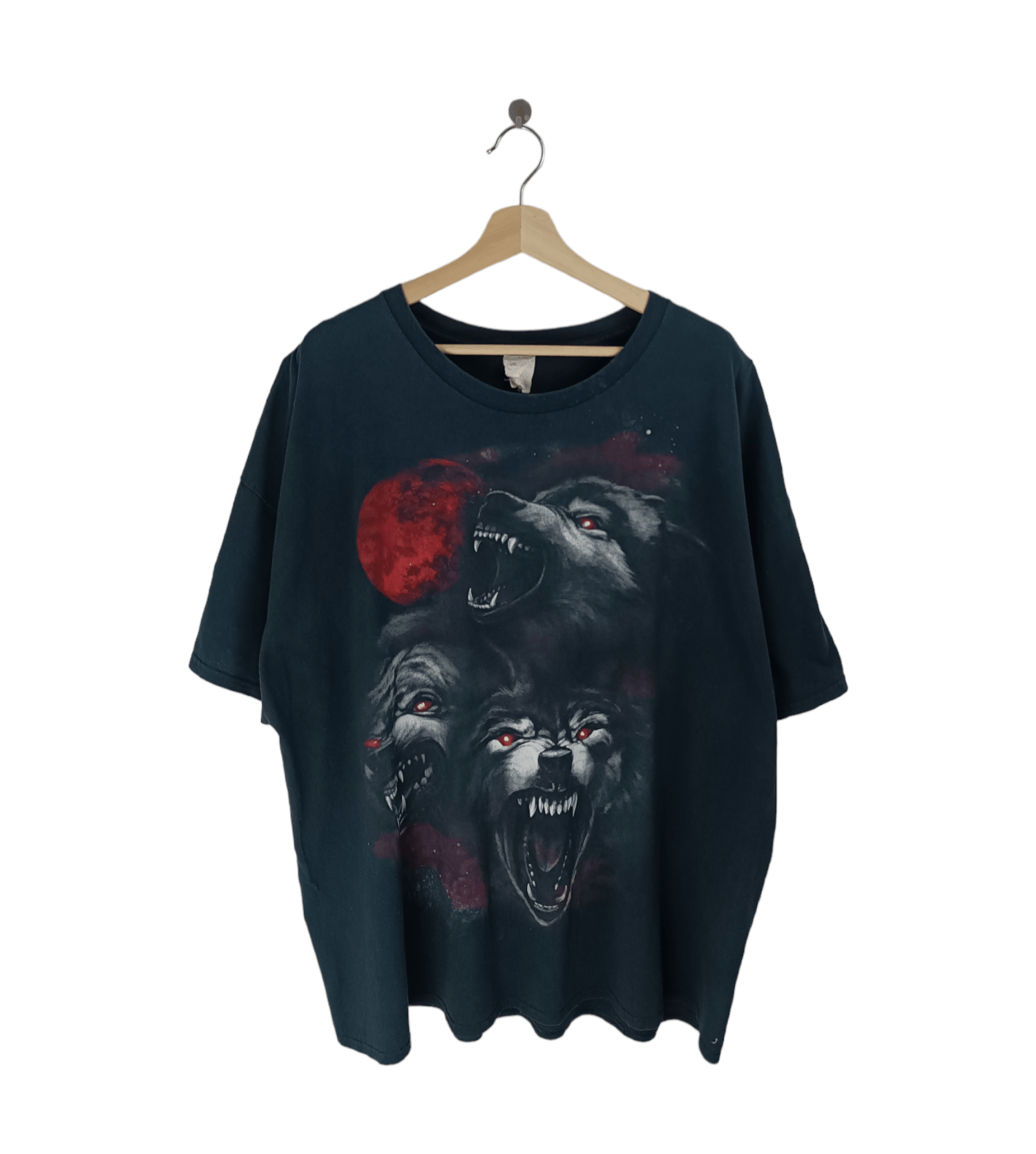 Vintage VINTAGE RED MOON WOLVES OVP HORROR ANIMAL PETS TEE Size US XXL / EU 58 / 5 - 1 Thumbnail