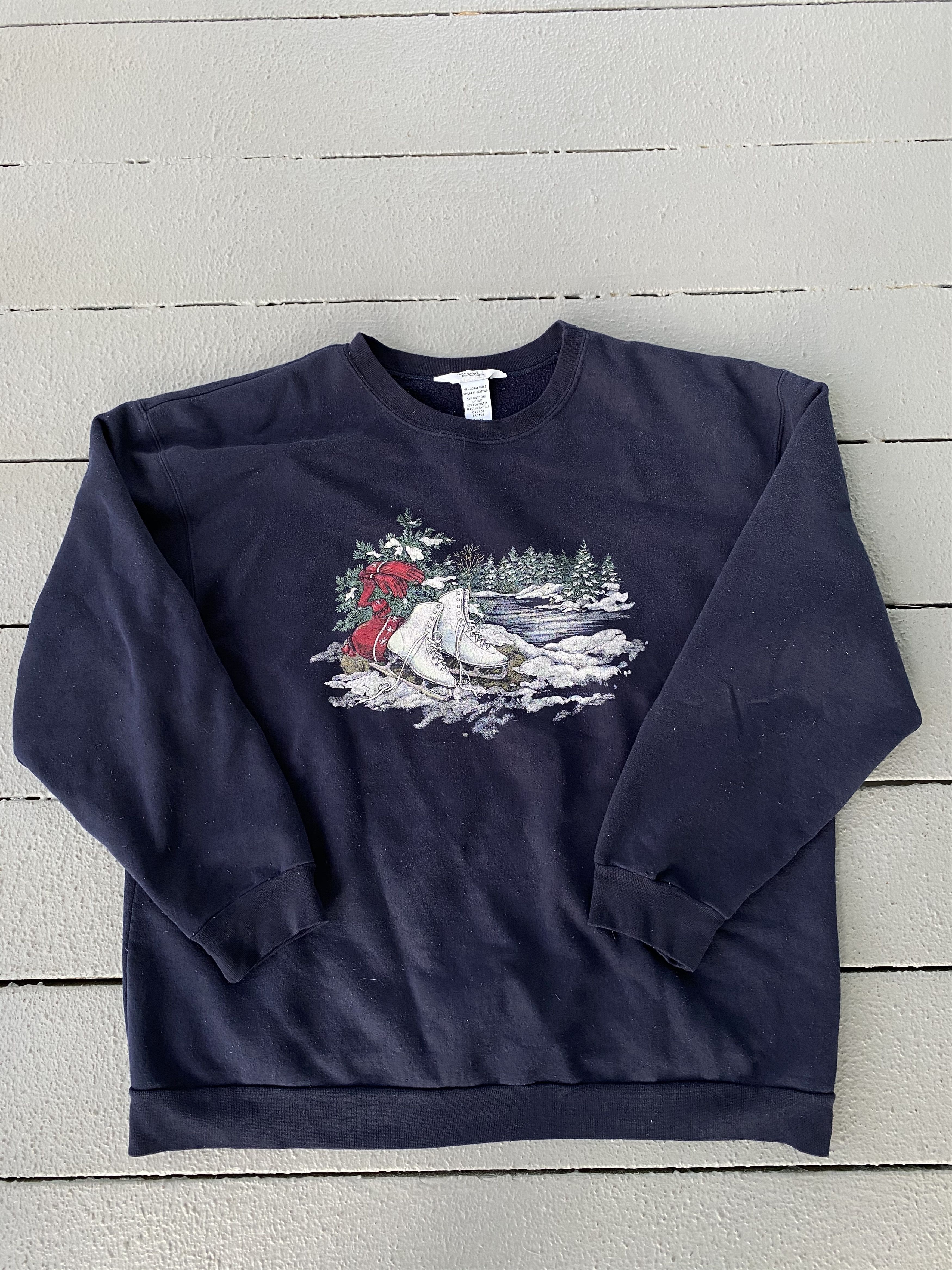 Vintage Vintage 90s Grandma Skates Ice Crewneck Sweatshirt Travis Size US M / EU 48-50 / 2 - 1 Thumbnail