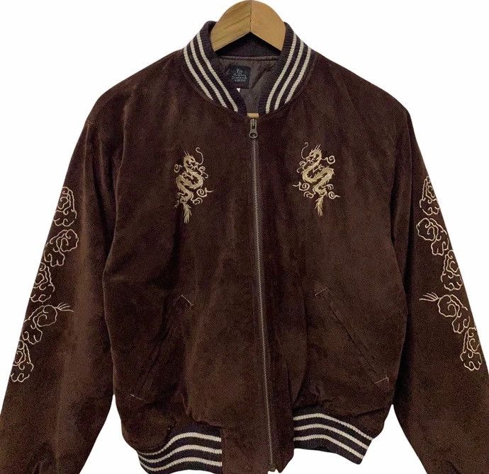 Japanese Brand 90s🔥Vintage Japanese Dragon Sukajan Velvet Souvenir Jacket Size US M / EU 48-50 / 2 - 4 Thumbnail