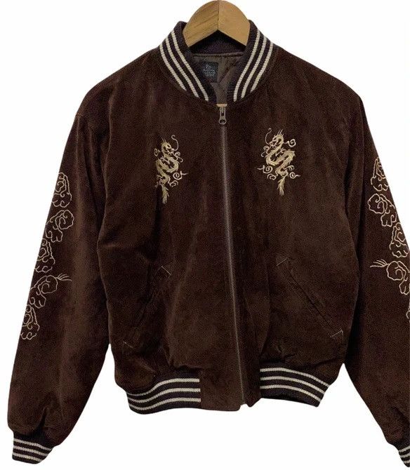 Japanese Brand 90s🔥Vintage Japanese Dragon Sukajan Velvet Souvenir Jacket Size US M / EU 48-50 / 2 - 3 Thumbnail