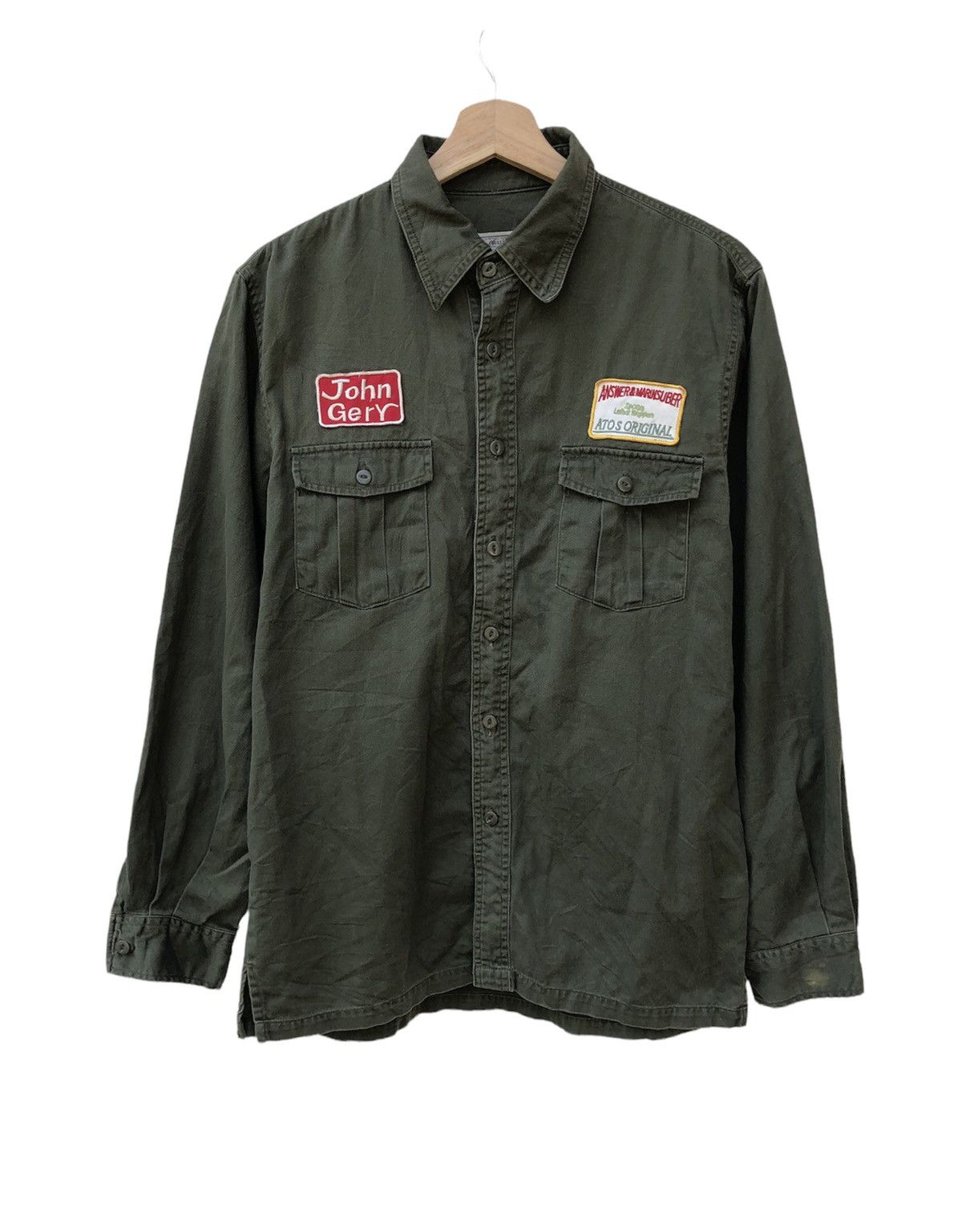 Japanese Brand Brand Mariono LongSleeve Shirt Button Up Army Style Size US S / EU 44-46 / 1 - 1 Thumbnail