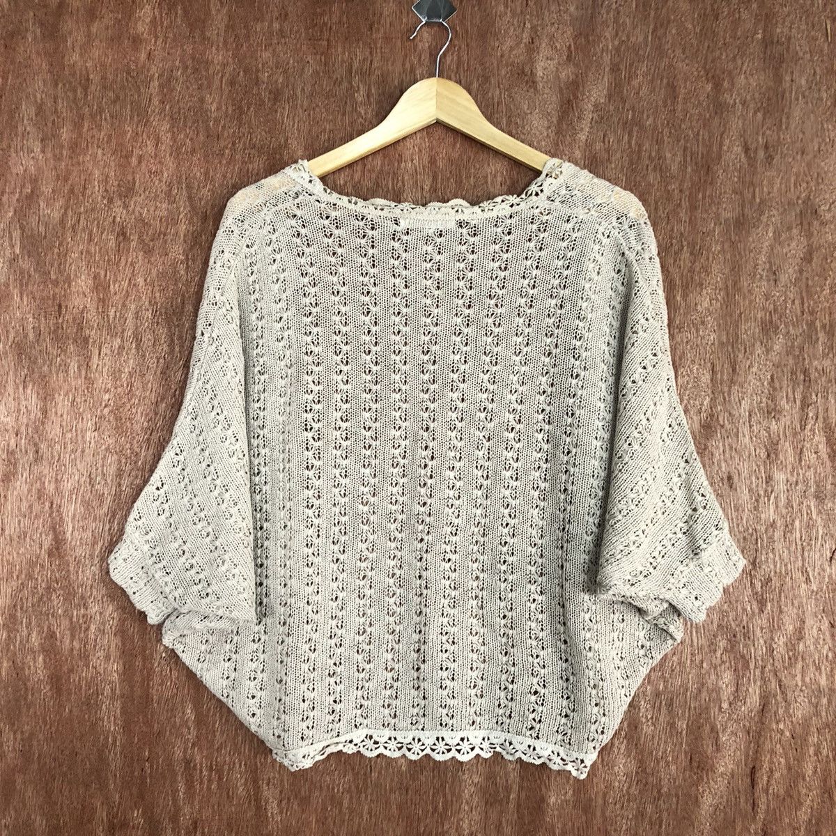 Vintage DL Abc Une Face fishnet Knitwear cardigan crochet #c729 Size US M / EU 48-50 / 2 - 9 Thumbnail