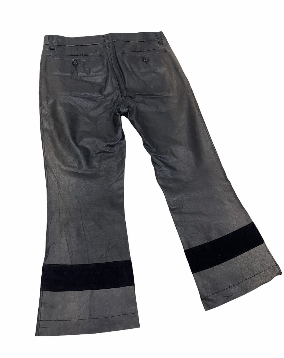 Comme des Garcons AD2002 CDG FLARE COWHIDE LEATHER PANTS Size 29" - 8 Thumbnail