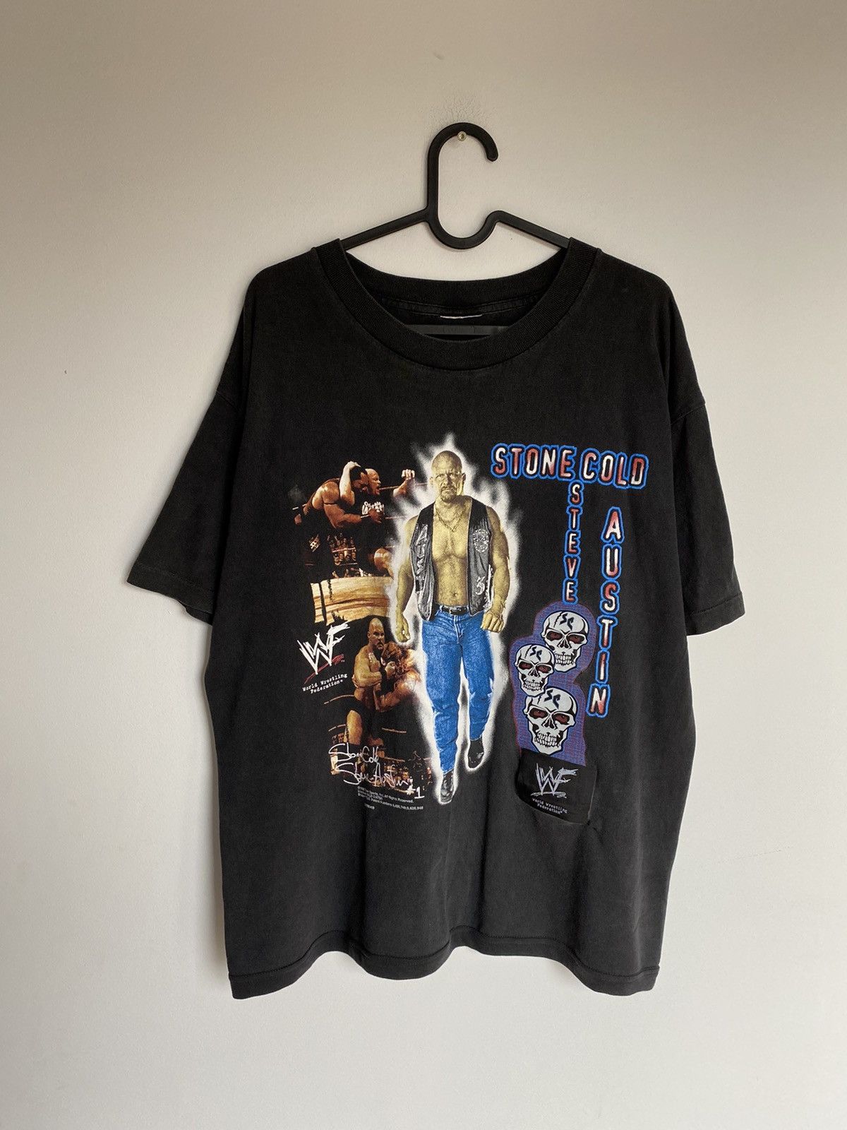 Vintage × WWE × WWF Stone Cold Steve Austin 98' Vintage WWF WWE sport wrestling Size US L / EU 52-54 / 3 - 2 Thumbnail