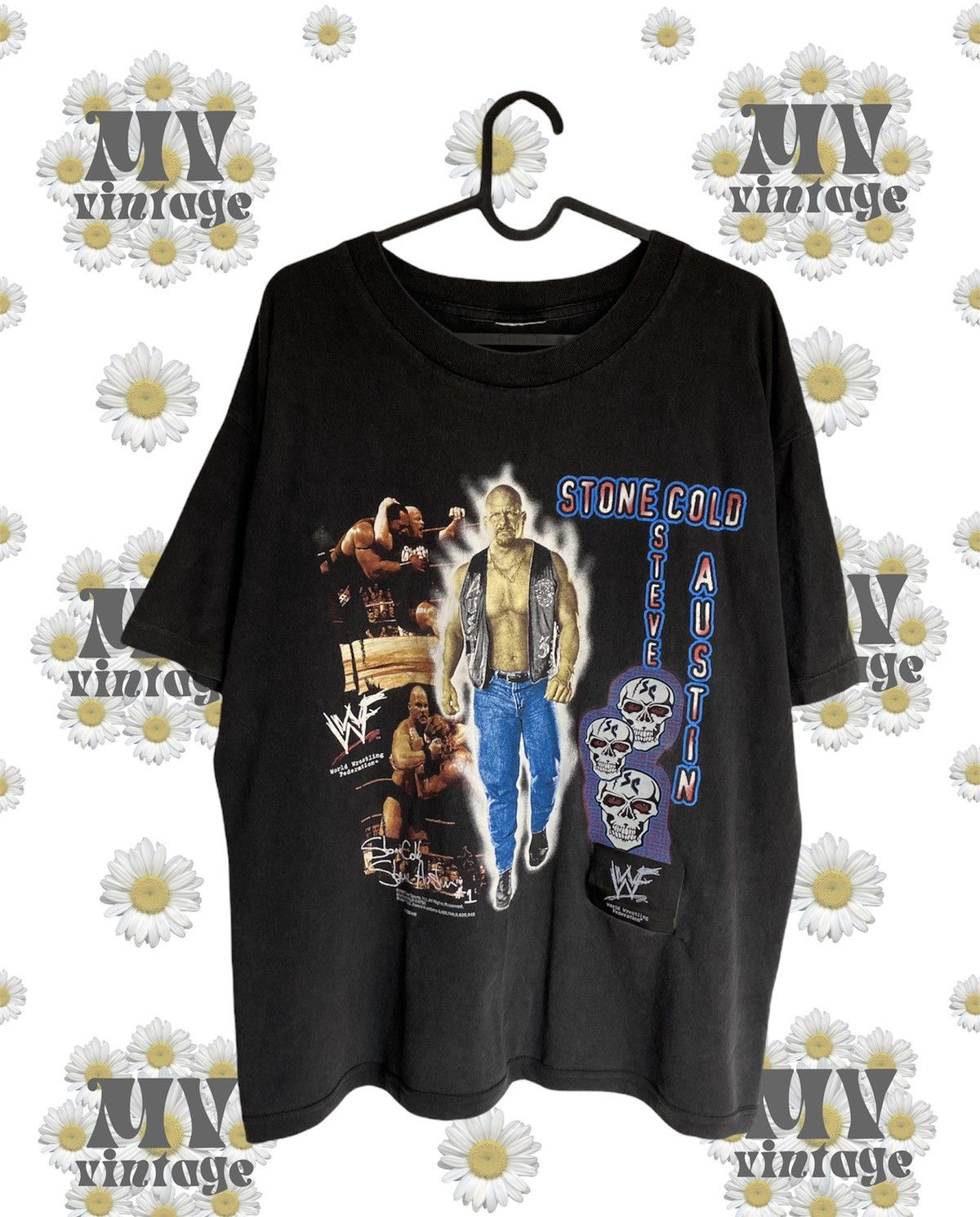 Vintage × WWE × WWF Stone Cold Steve Austin 98' Vintage WWF WWE sport wrestling Size US L / EU 52-54 / 3 - 1 Thumbnail