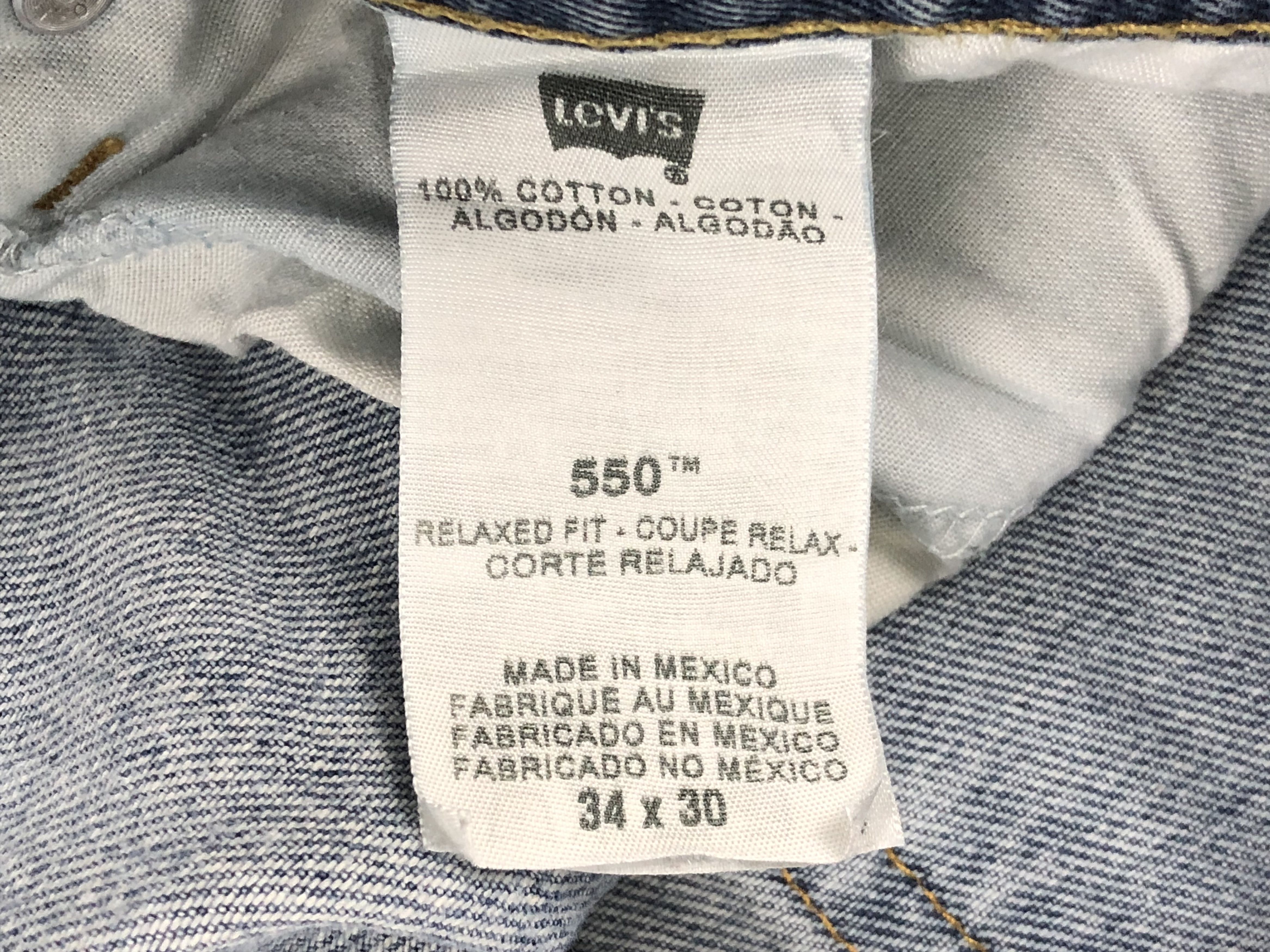 Levi's × Vintage Vintage Levis 550 Faded Blue Jeans DP1437 Size US 35 - 7 Thumbnail