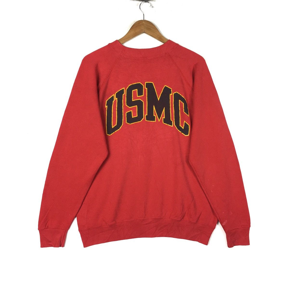 Vintage Vintage USMC Sweatshirt United States Marine Corps Military Size US XL / EU 56 / 4 - 2 Thumbnail