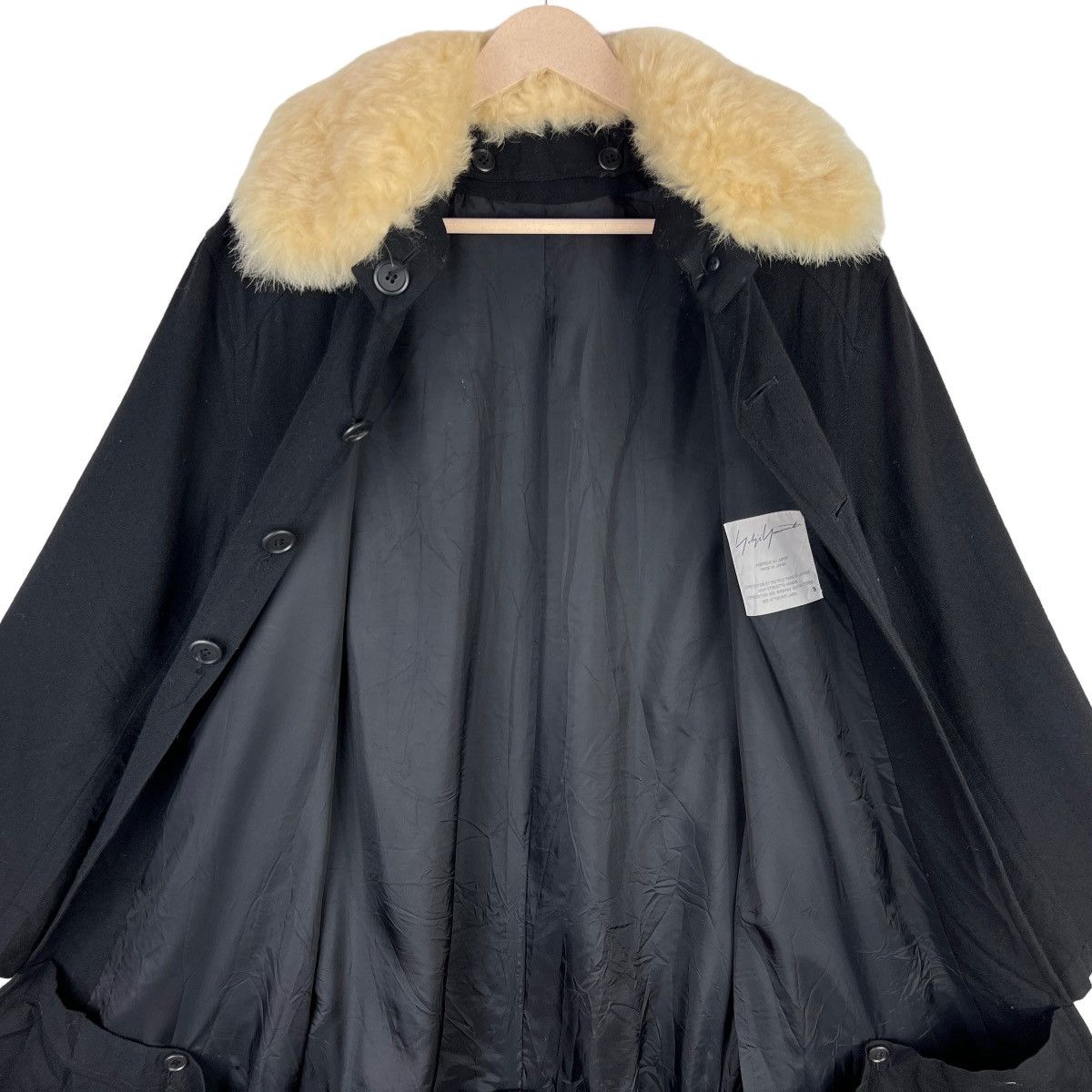 Yohji Yamamoto Spring Summer 02/03 YOHJI YAMAMOTO Long Jacket Fur Design Size L / US 10 / IT 46 - 12 Thumbnail