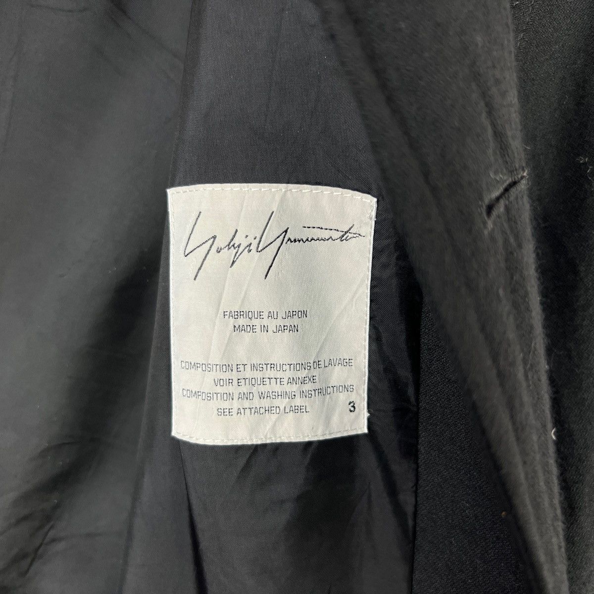 Yohji Yamamoto Spring Summer 02/03 YOHJI YAMAMOTO Long Jacket Fur Design Size L / US 10 / IT 46 - 14 Thumbnail