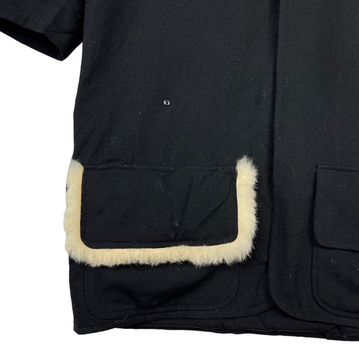 Yohji Yamamoto Spring Summer 02/03 YOHJI YAMAMOTO Long Jacket Fur Design Size L / US 10 / IT 46 - 5 Thumbnail