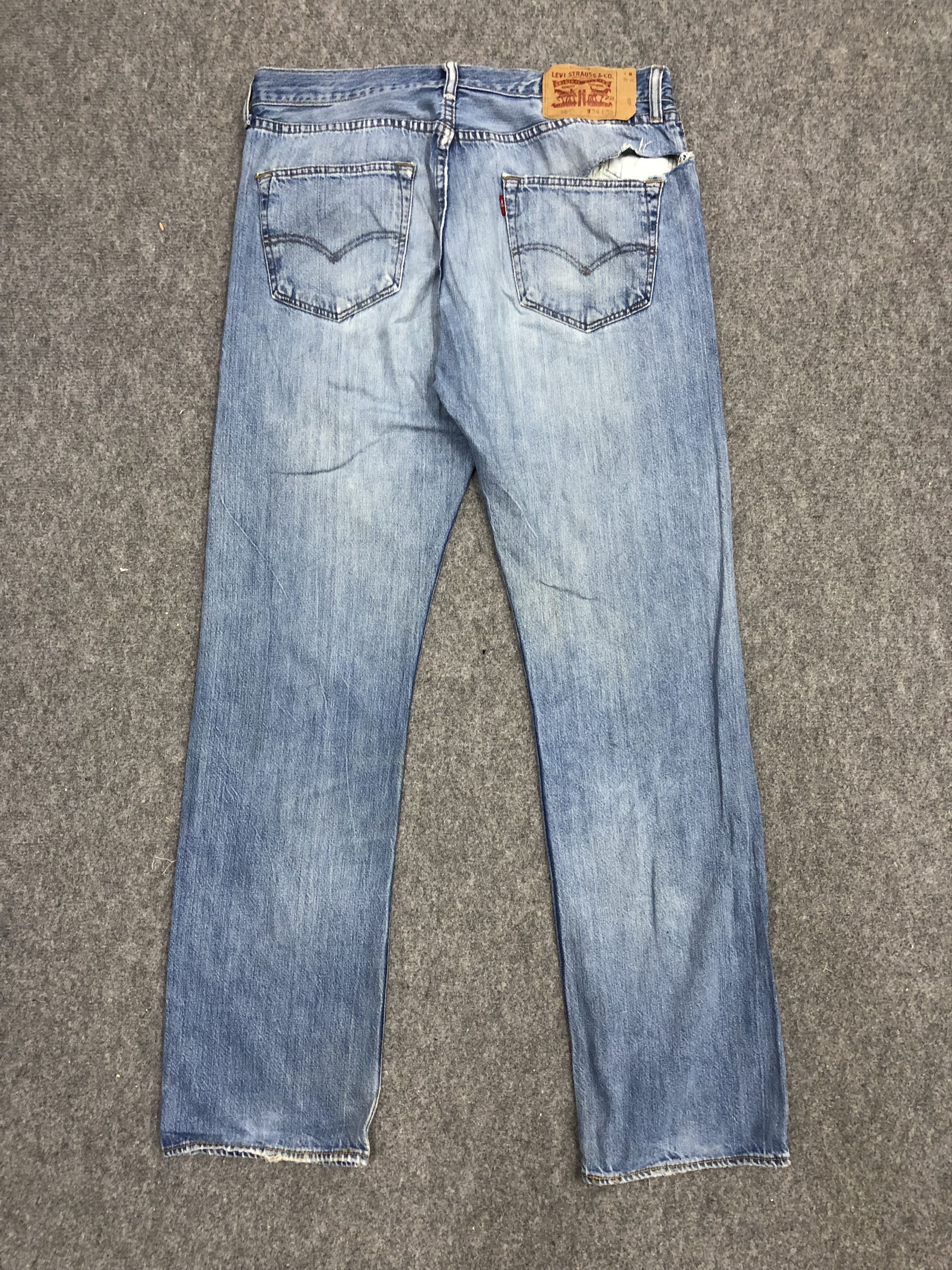 Levi's Vintage 80s Levis 501 Faded Blue Jeans DP1214 Size US 36 / EU 52 - 3 Thumbnail