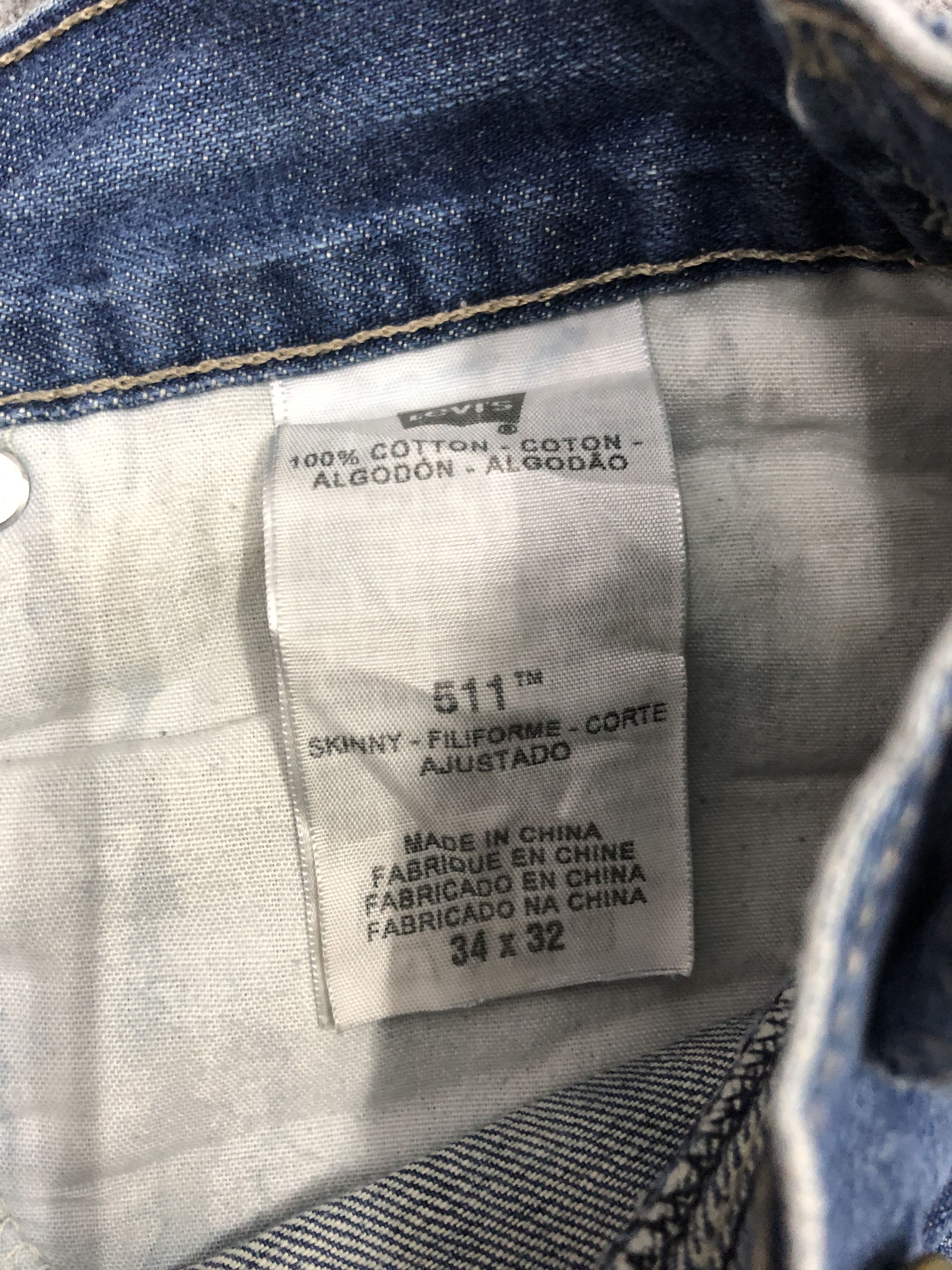Levi's Vintage Levis 511 Light Blue Jeans DP1217 Size US 34 / EU 50 - 5 Thumbnail