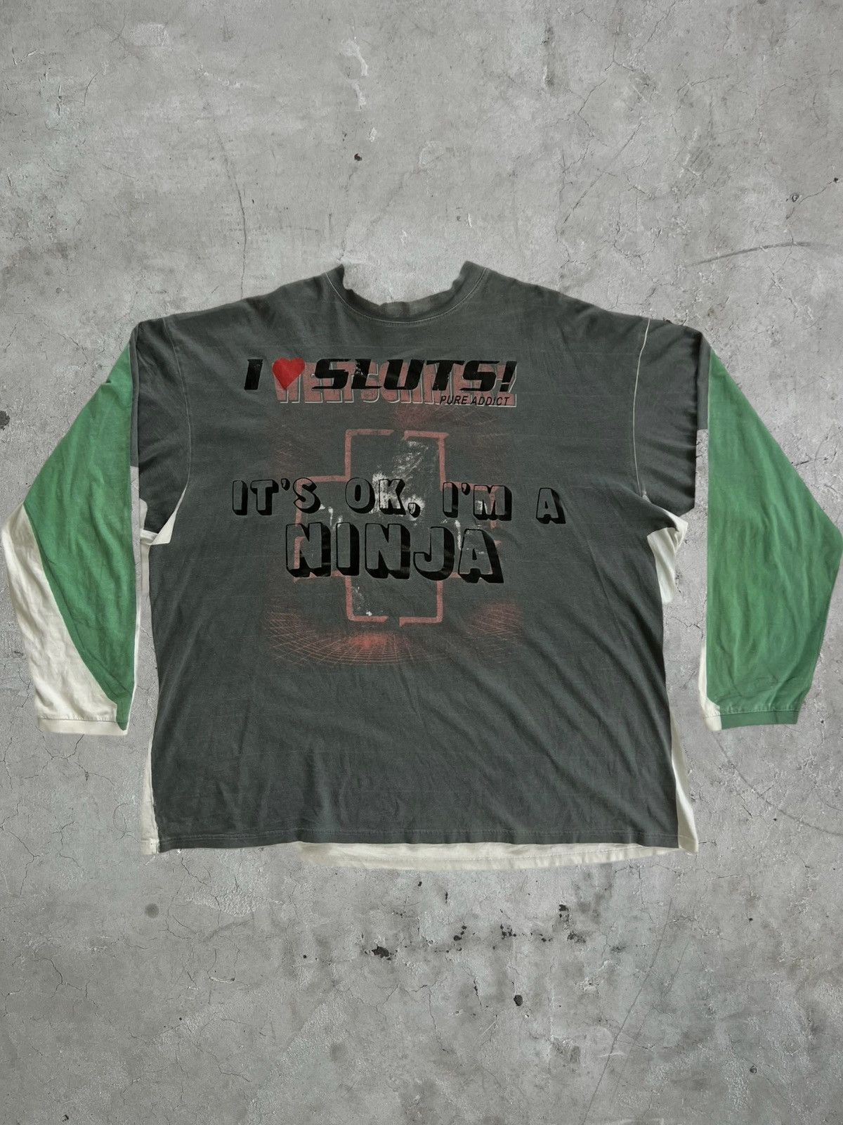 image of Vetements I Love Sluts Multi Longsleeve Tee, Men's (Size Large)