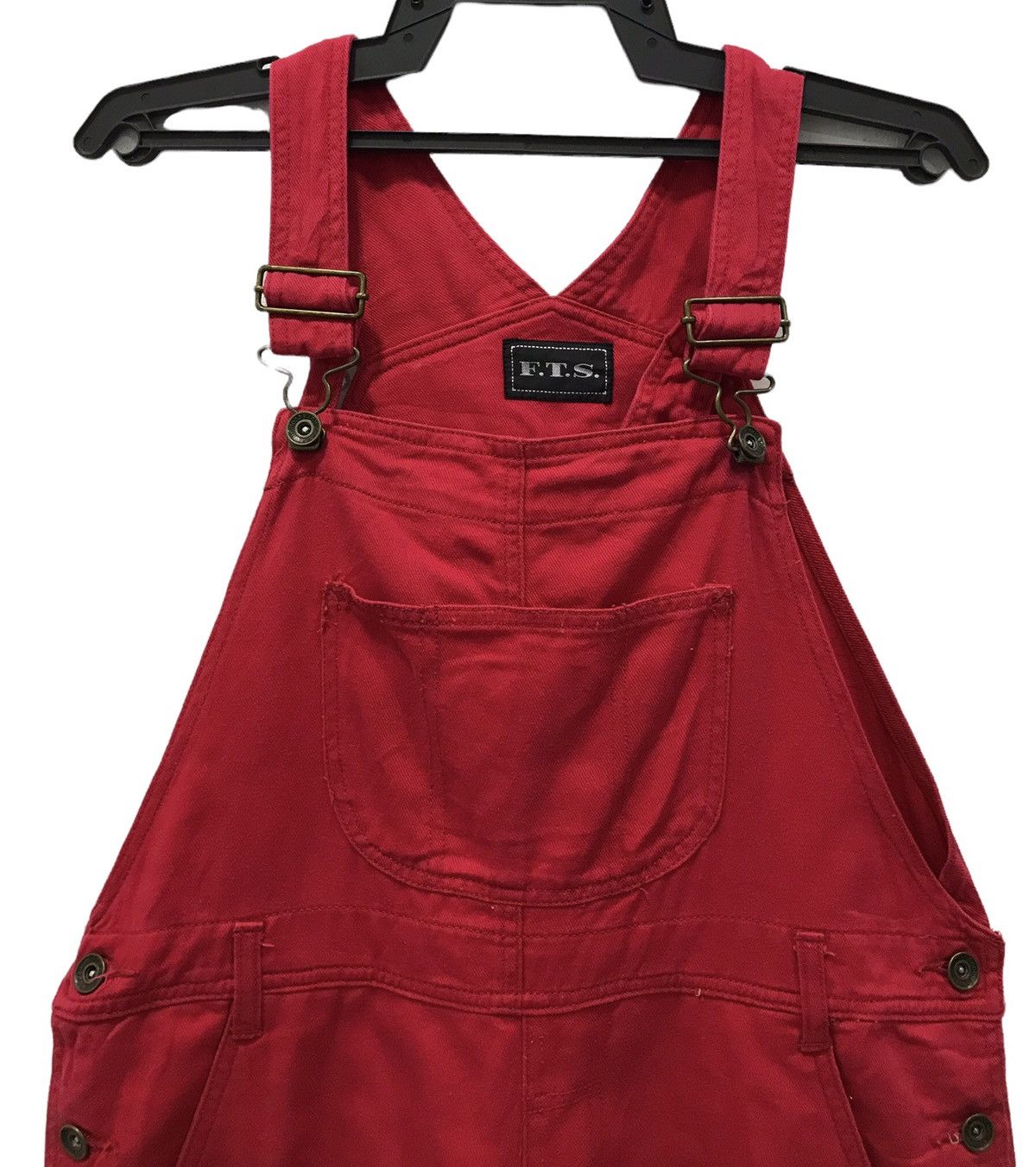 Japanese Brand Vintage Y2k F.T.S. Red Cotton Overalls Japanese Label Size M Size US 36 / EU 52 - 3 Thumbnail