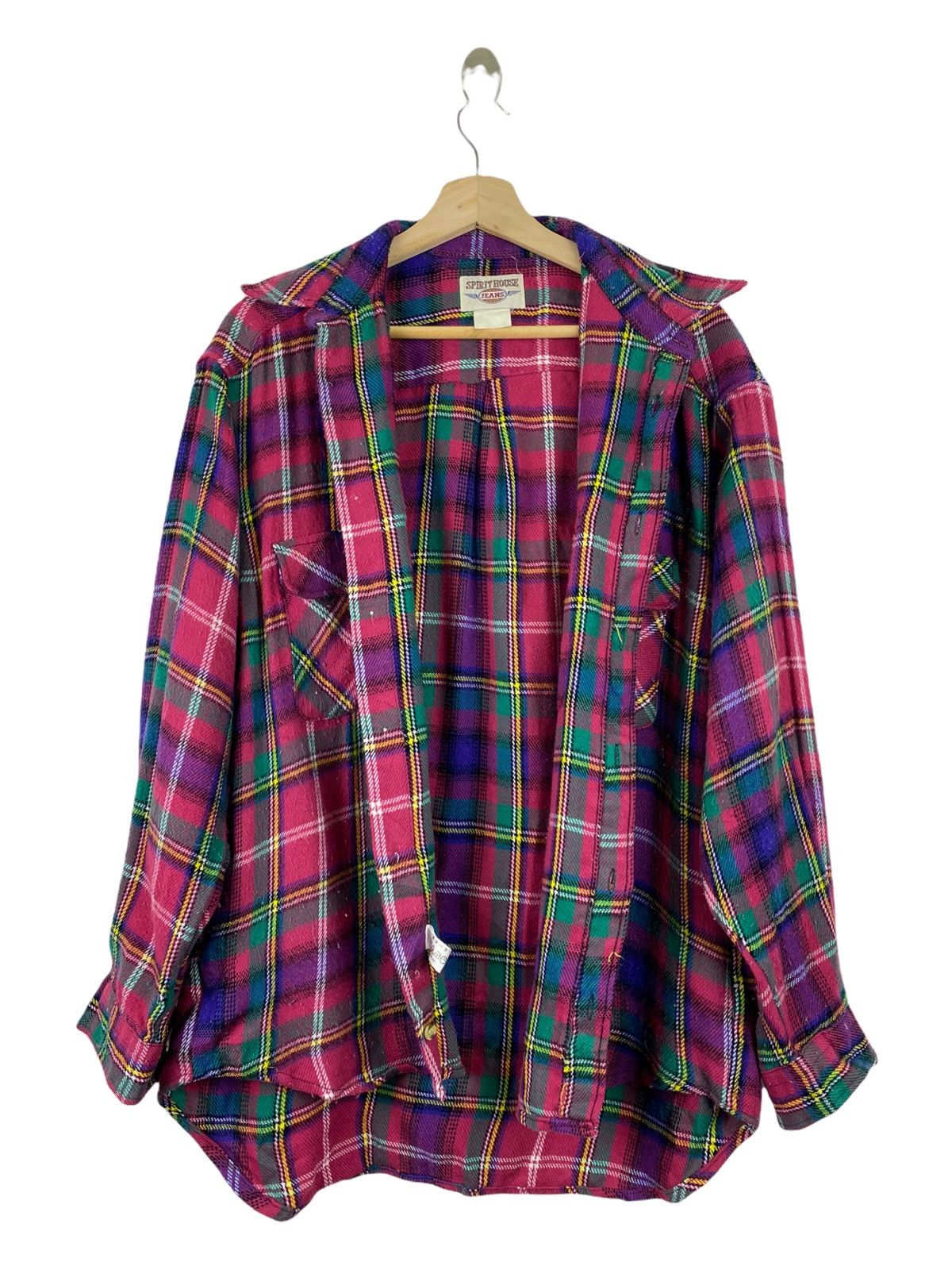 Japanese Brand × Vintage VINTAGE SPIRIT HOUSE JEANS PLAID CHECK SHIRT Size US L / EU 52-54 / 3 - 3 Thumbnail
