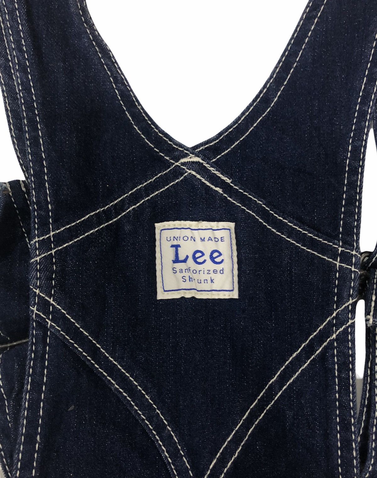 Lee × Vintage Vtg LEE Union Made Sanforized Cotton Workers Overalls Size US 28 / EU 44 - 7 Thumbnail