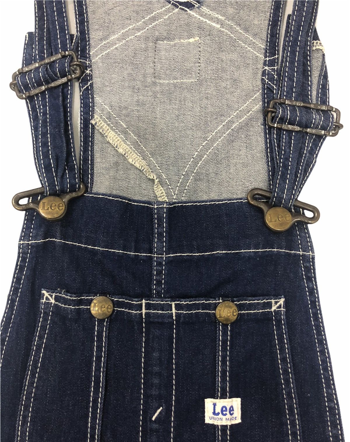 Lee × Vintage Vtg LEE Union Made Sanforized Cotton Workers Overalls Size US 28 / EU 44 - 3 Thumbnail