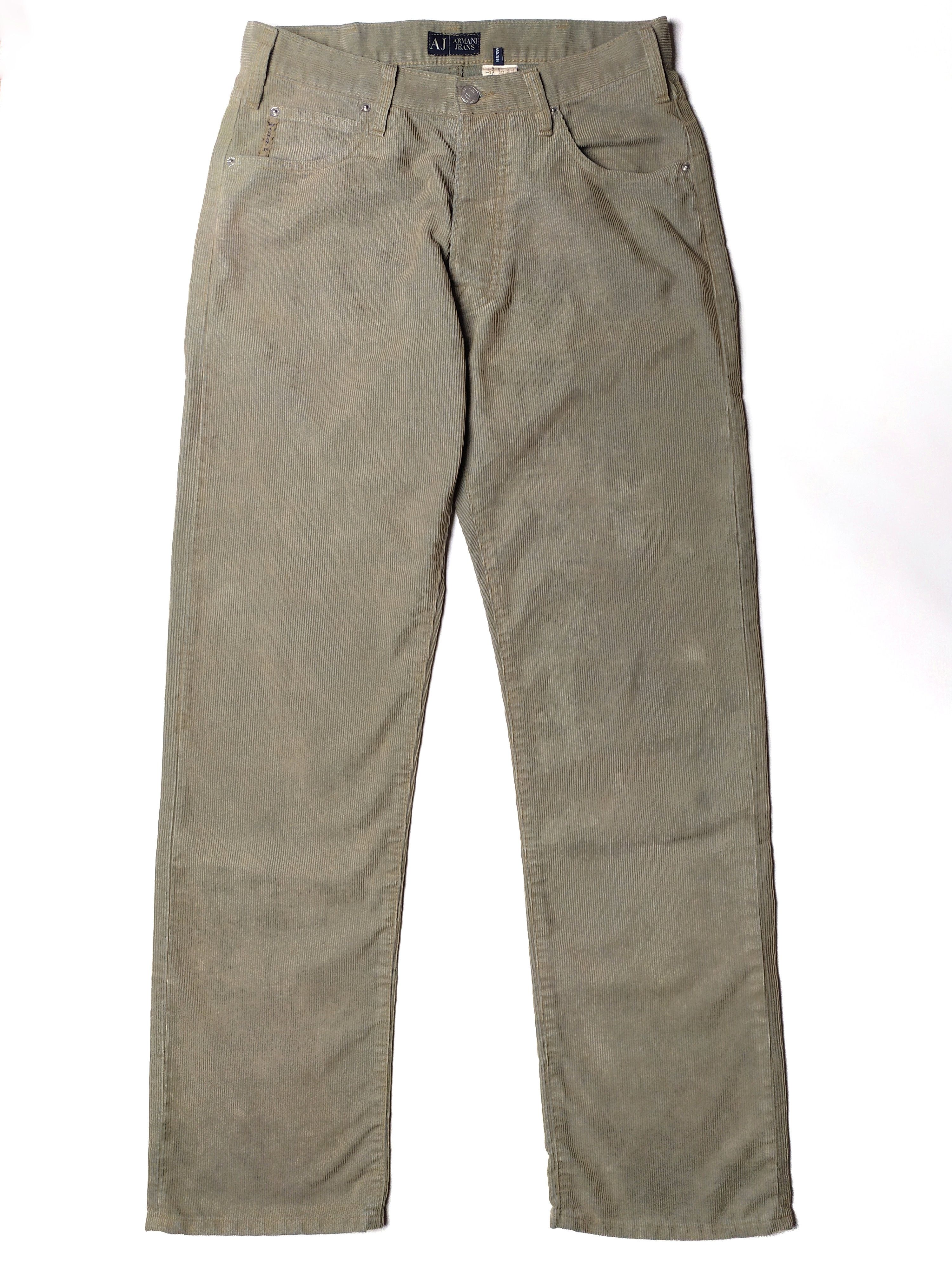 Armani Armani Jeans Corduroy Casual Beige Italy Pants Size US 29 - 3 Thumbnail