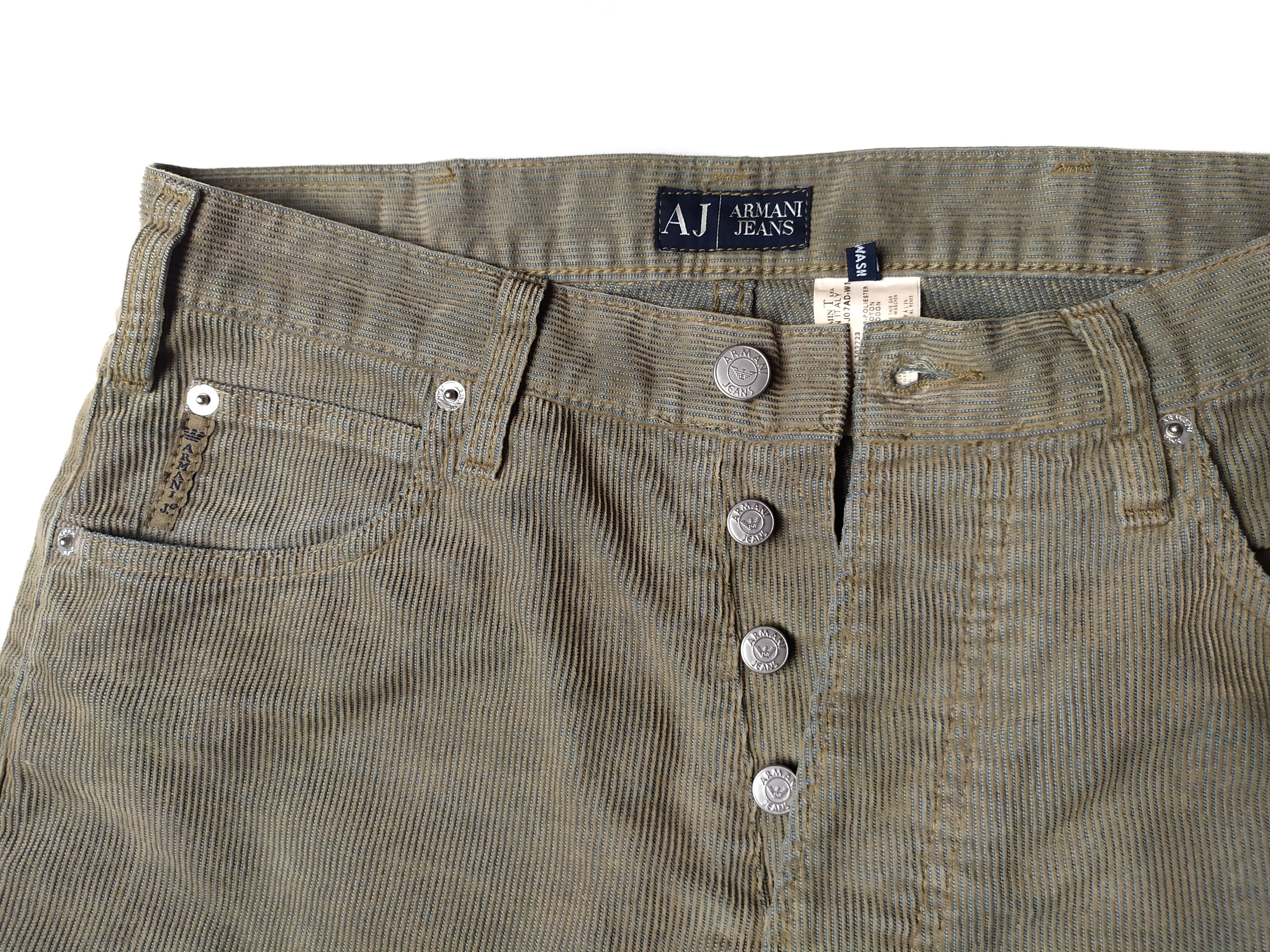 Armani Armani Jeans Corduroy Casual Beige Italy Pants Size US 29 - 1 Thumbnail