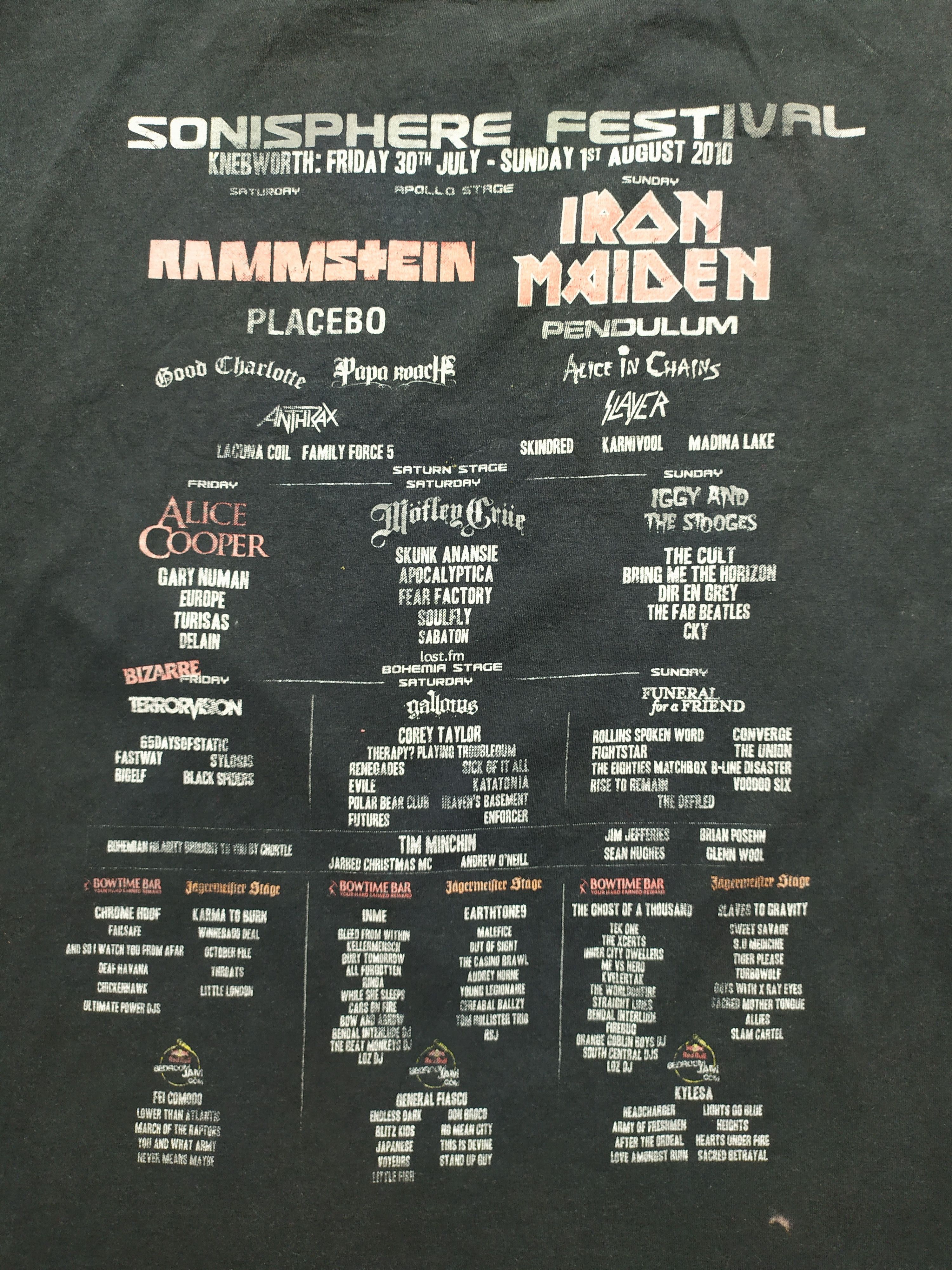 Band Tees Sonisphere Rock festival 2010 T shirt Size US M / EU 48-50 / 2 - 8 Thumbnail