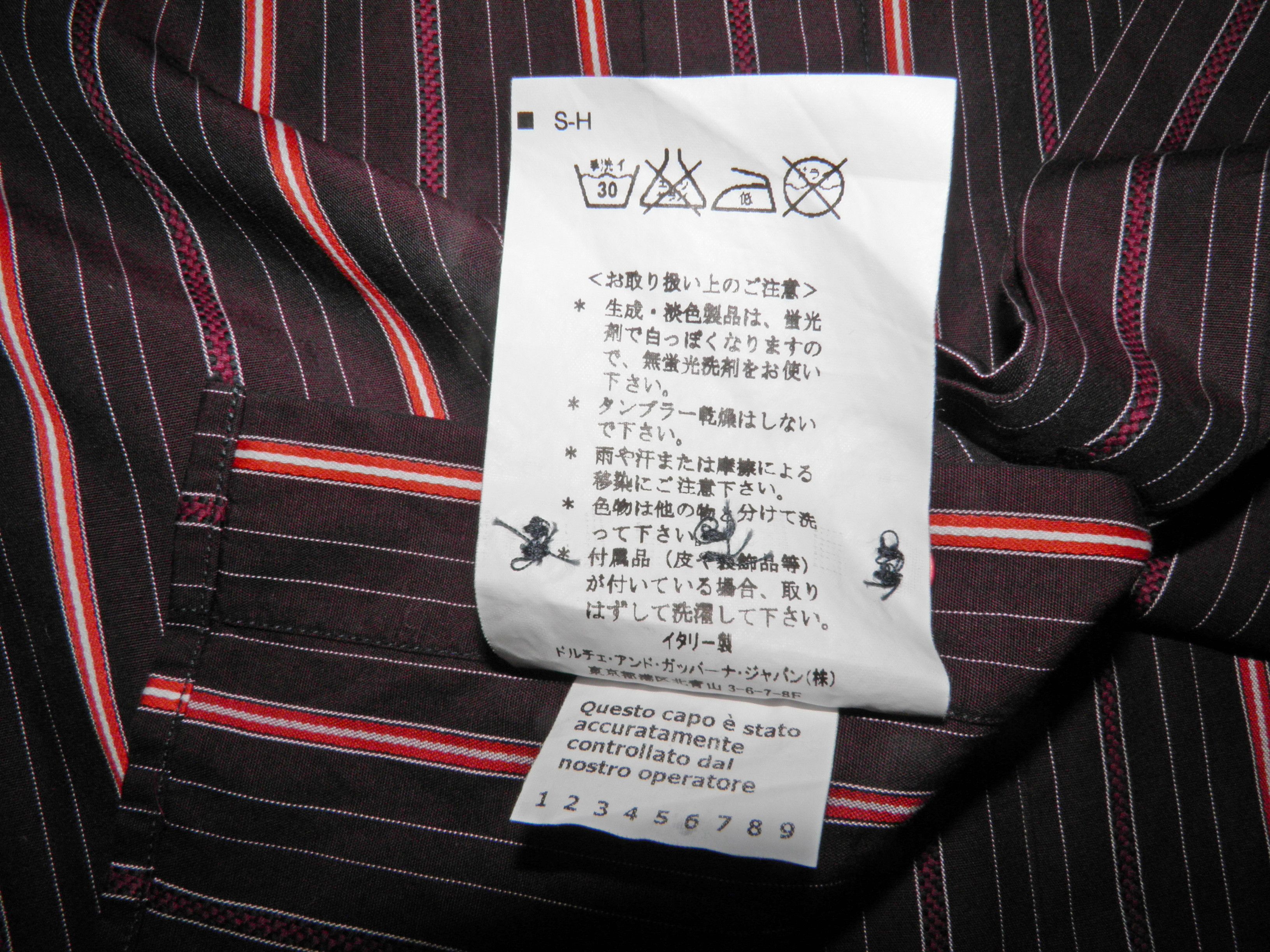 Dolce & Gabbana Dolce & Gabbana Striped Classic Fit Red Longsleeve Shirt Size US L / EU 52-54 / 3 - 9 Thumbnail