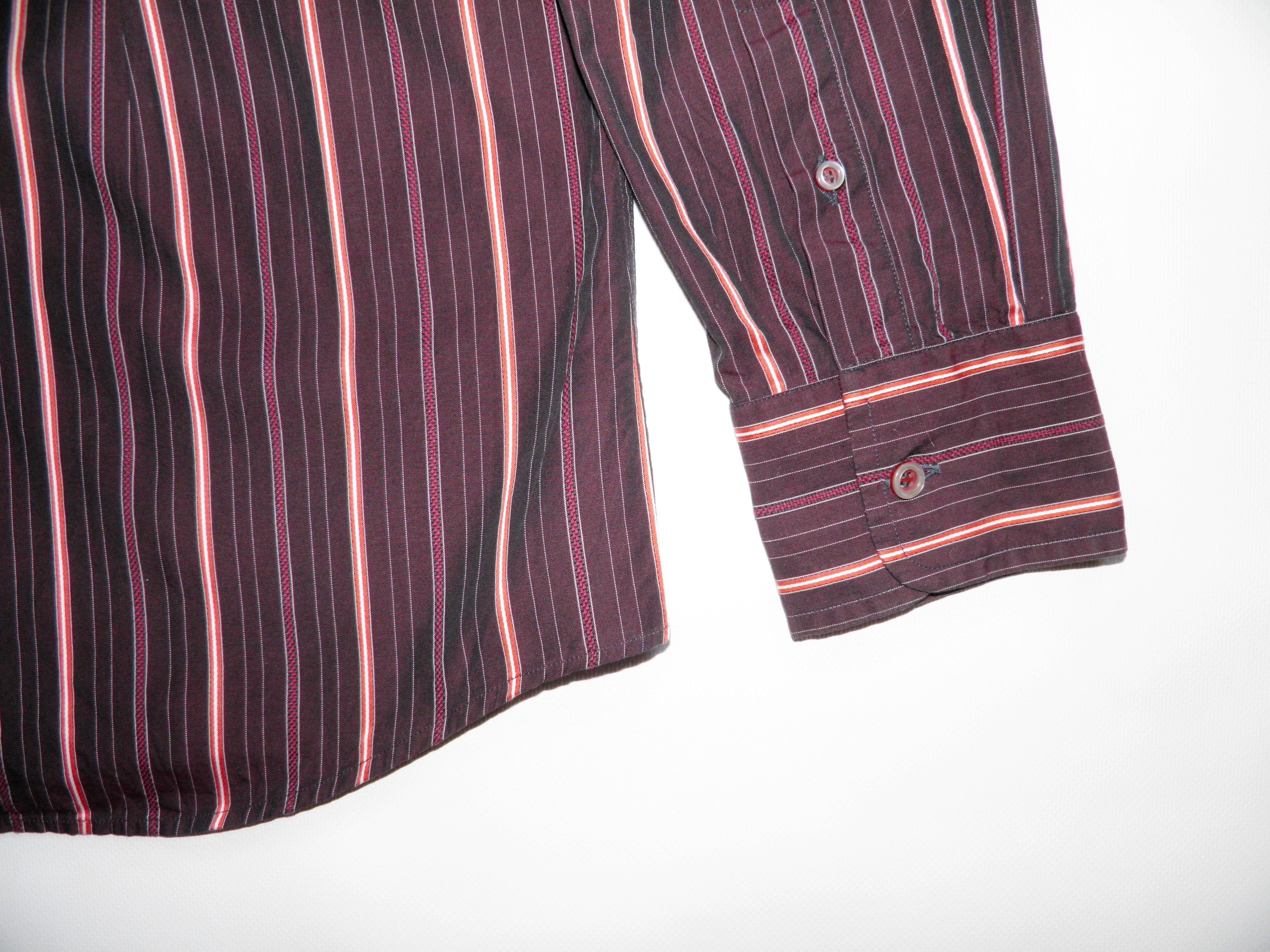 Dolce & Gabbana Dolce & Gabbana Striped Classic Fit Red Longsleeve Shirt Size US L / EU 52-54 / 3 - 8 Thumbnail