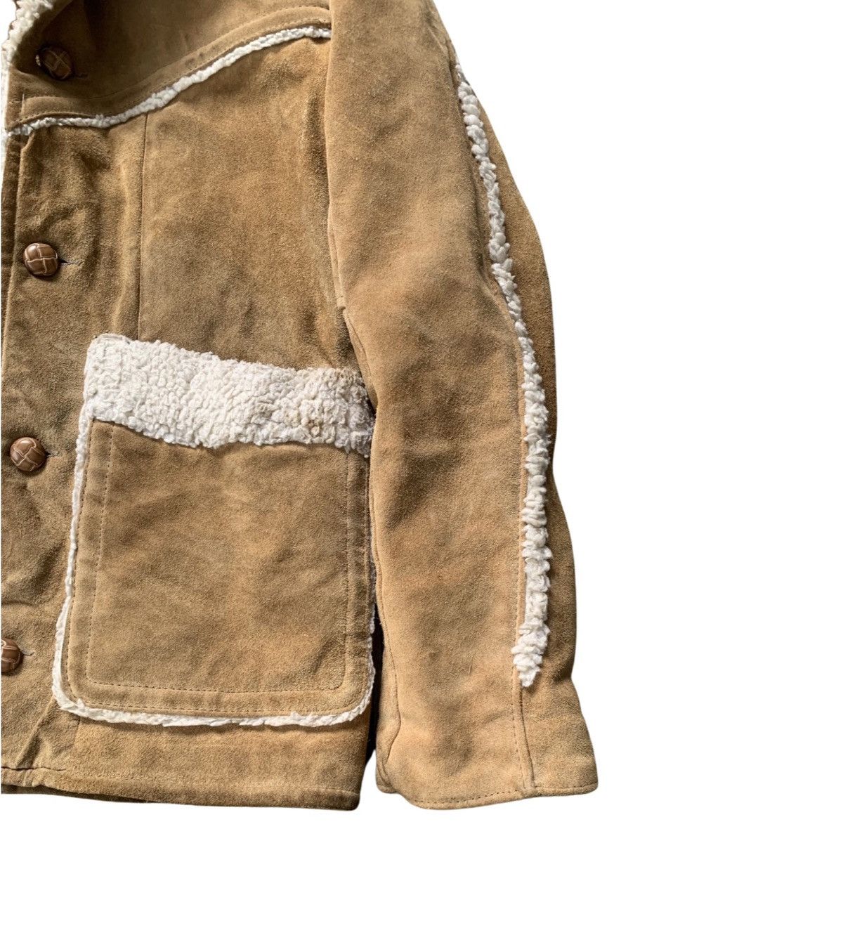 Other Rare Buttons Suede Leather Jacket B-3 Style Size US M / EU 48-50 / 2 - 2 Thumbnail