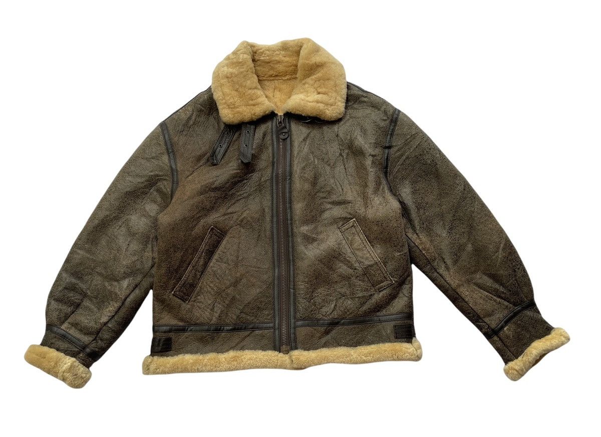 Vintage 1986 Giorgio Sappini Sheepskin B3 Winter Jacket Size US L / EU 52-54 / 3 - 6 Thumbnail