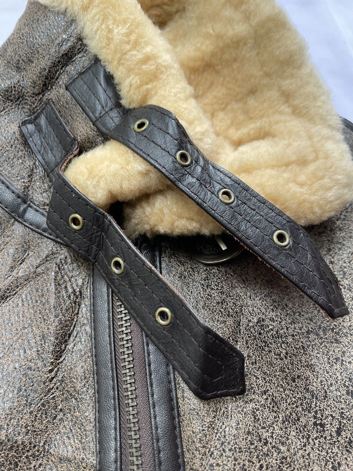 Vintage 1986 Giorgio Sappini Sheepskin B3 Winter Jacket Size US L / EU 52-54 / 3 - 13 Thumbnail