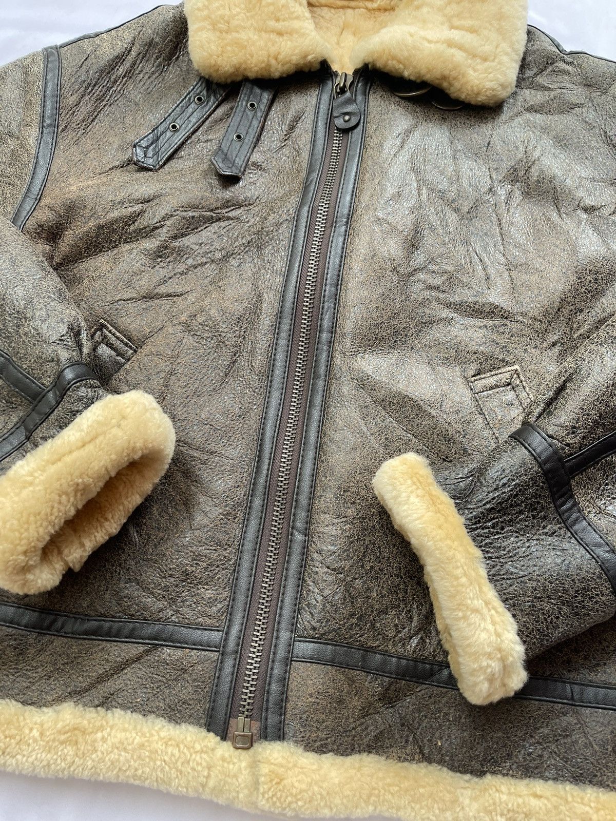 Vintage 1986 Giorgio Sappini Sheepskin B3 Winter Jacket Size US L / EU 52-54 / 3 - 17 Thumbnail