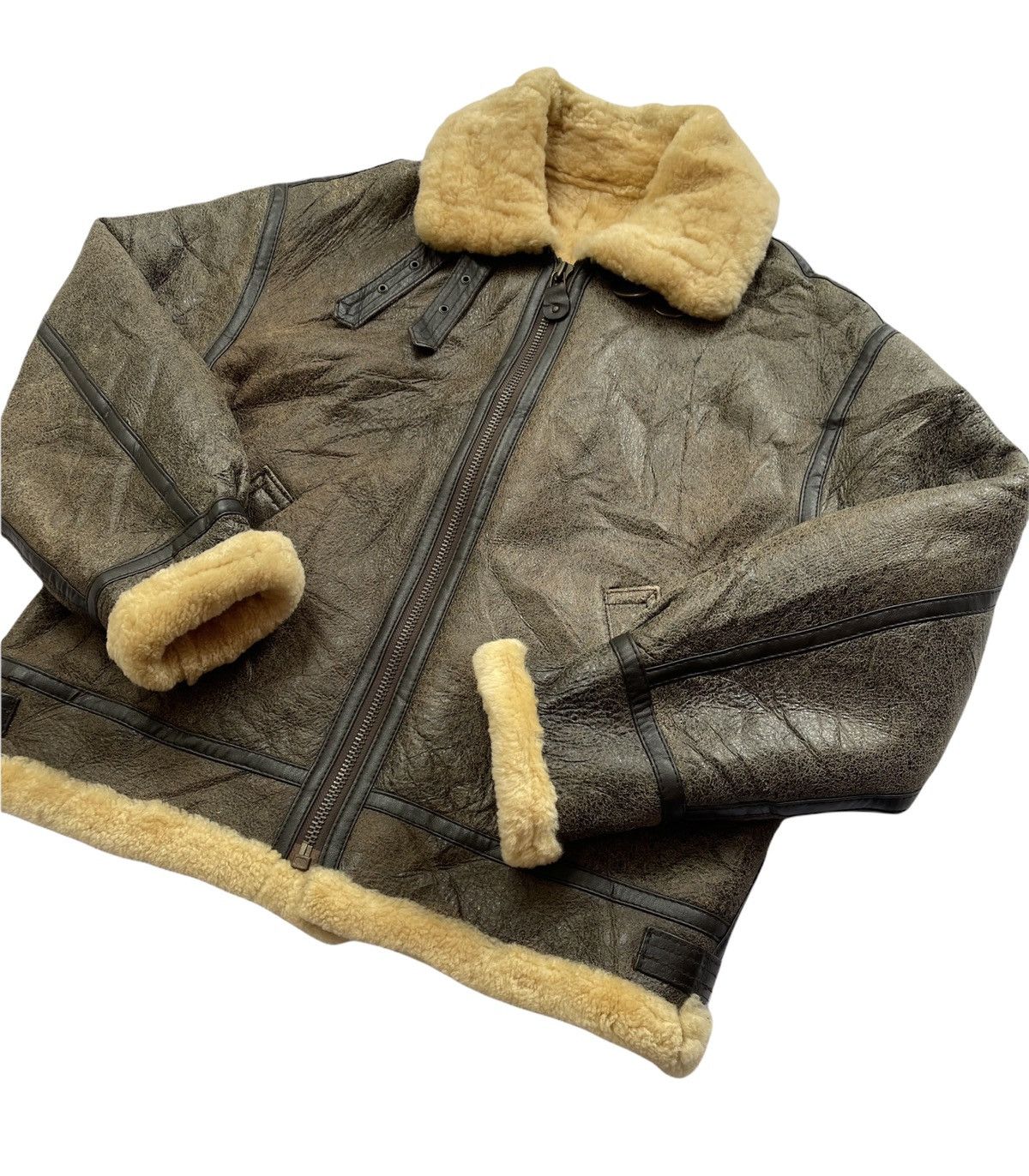 Vintage 1986 Giorgio Sappini Sheepskin B3 Winter Jacket Size US L / EU 52-54 / 3 - 2 Thumbnail