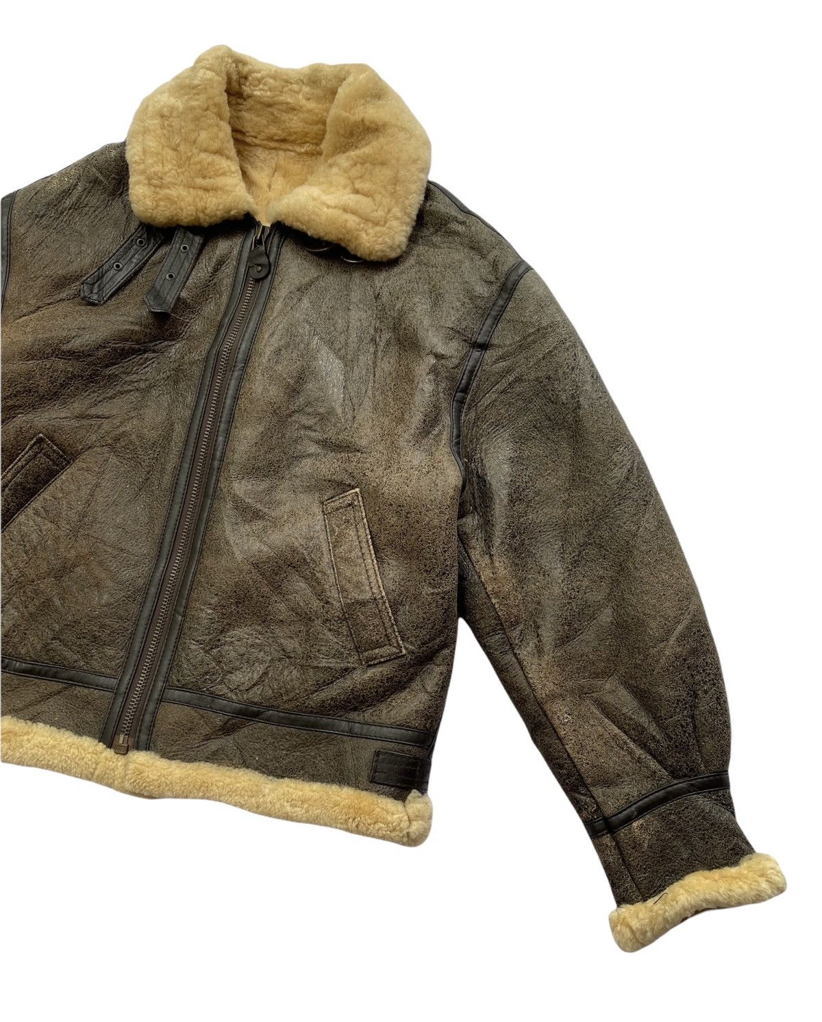 Vintage 1986 Giorgio Sappini Sheepskin B3 Winter Jacket Size US L / EU 52-54 / 3 - 7 Thumbnail