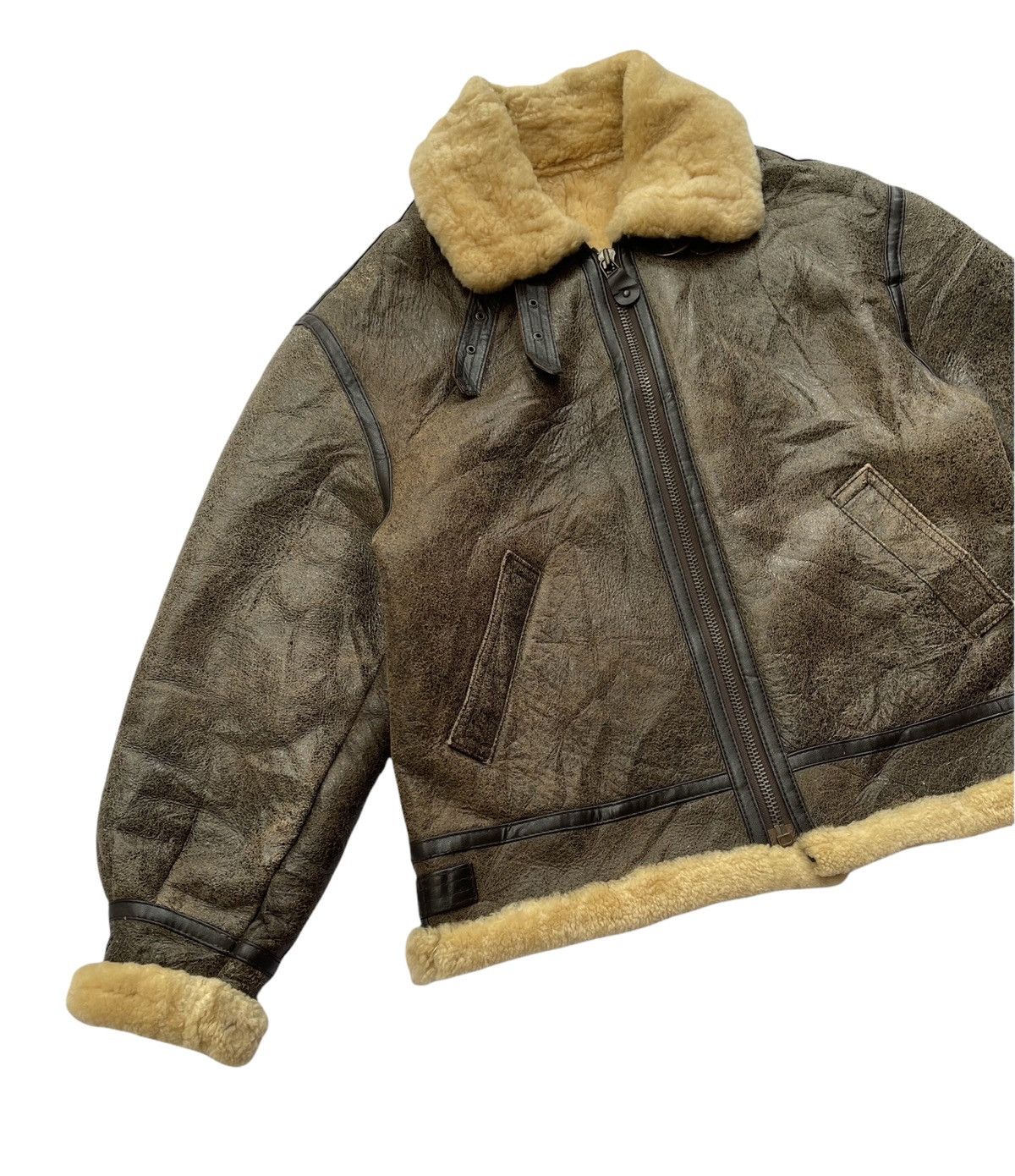 Vintage 1986 Giorgio Sappini Sheepskin B3 Winter Jacket Size US L / EU 52-54 / 3 - 8 Thumbnail