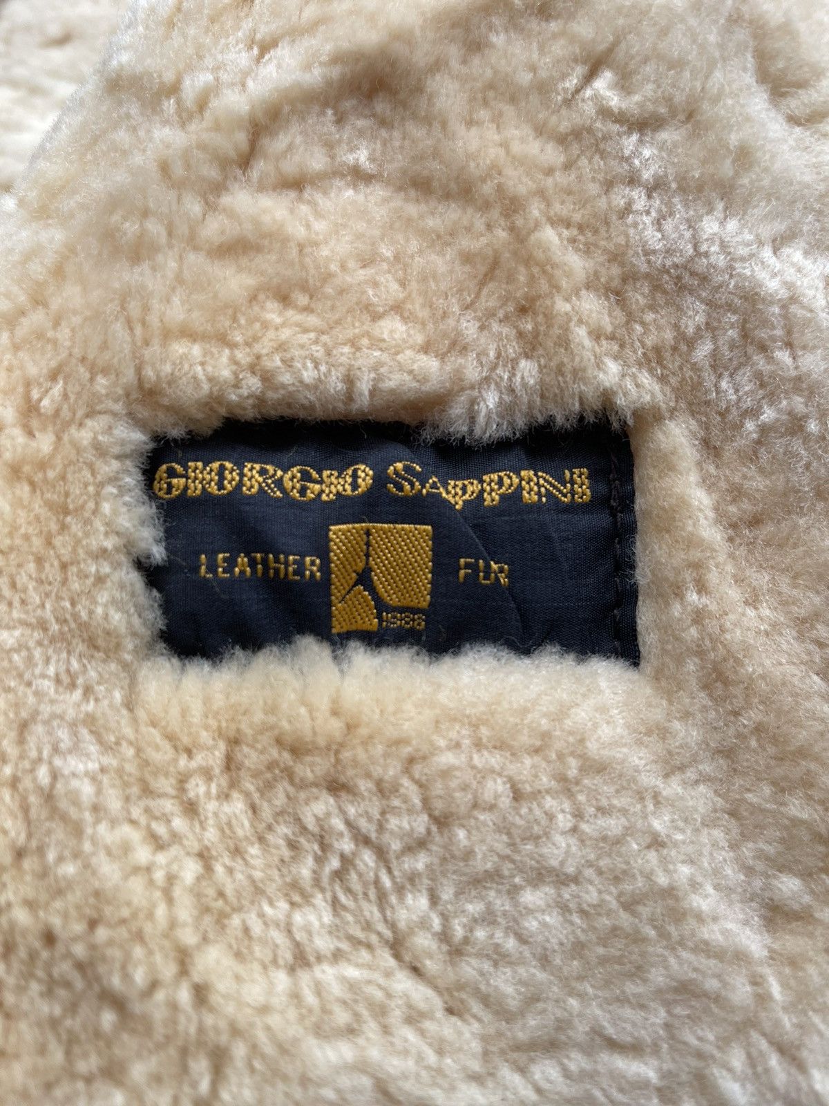 Vintage 1986 Giorgio Sappini Sheepskin B3 Winter Jacket Size US L / EU 52-54 / 3 - 20 Thumbnail