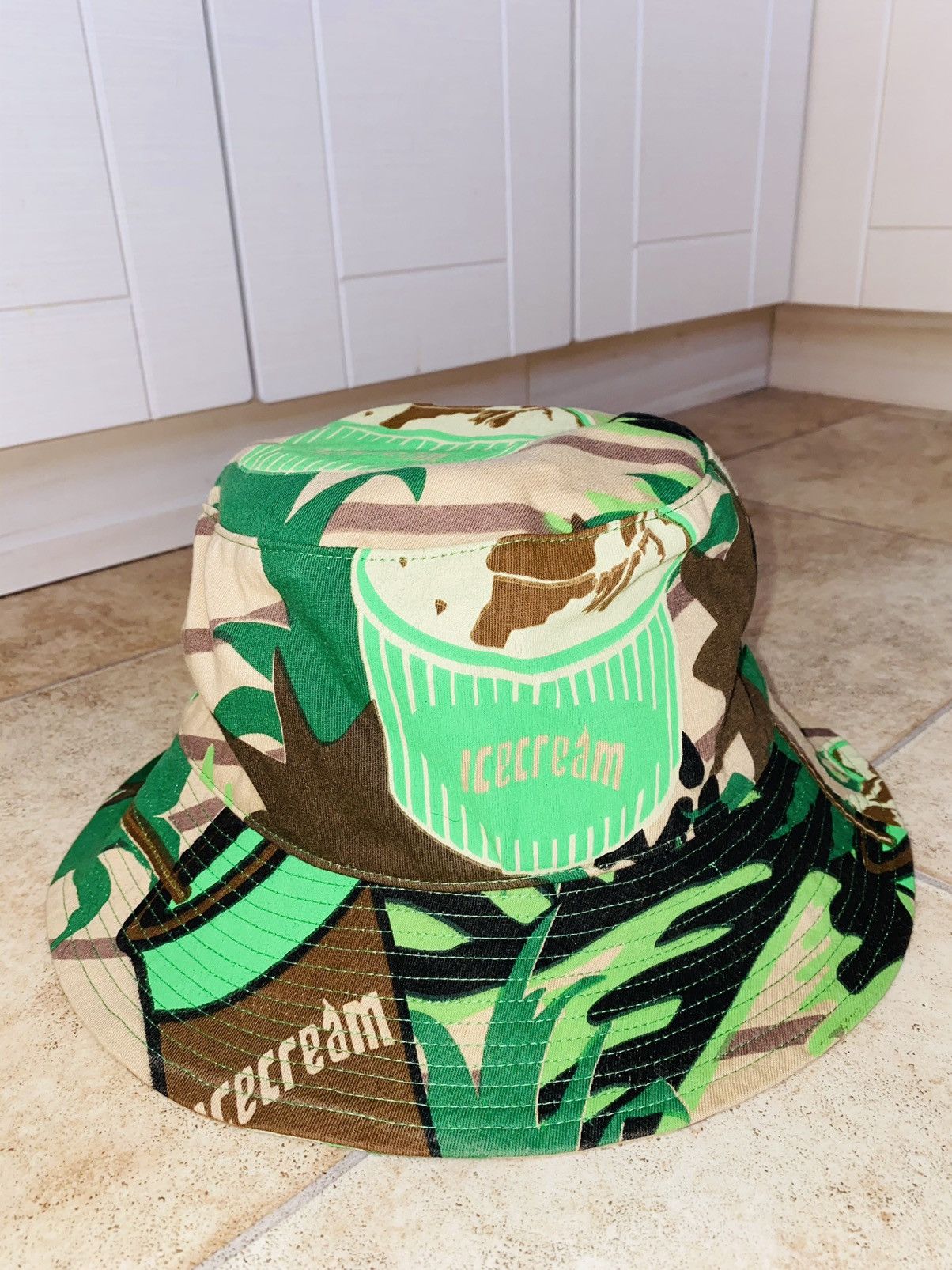 image of Billionaire Boys Club x Icecream Camo Bucket Hat XL Nigo Bape Human Made Stussy Carhartt, Men's