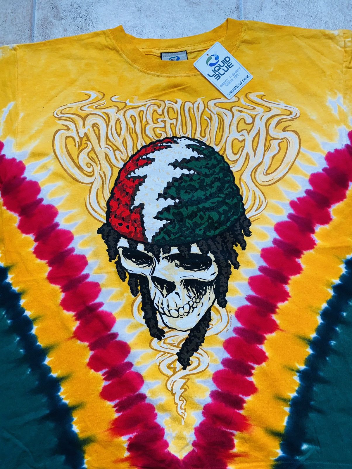 Grateful Dead × Liquid Blue LiquidBlue 2003 Rasta Dead Dye NikeSB Pleasures Travis Skott Size US M / EU 48-50 / 2 - 2 Thumbnail