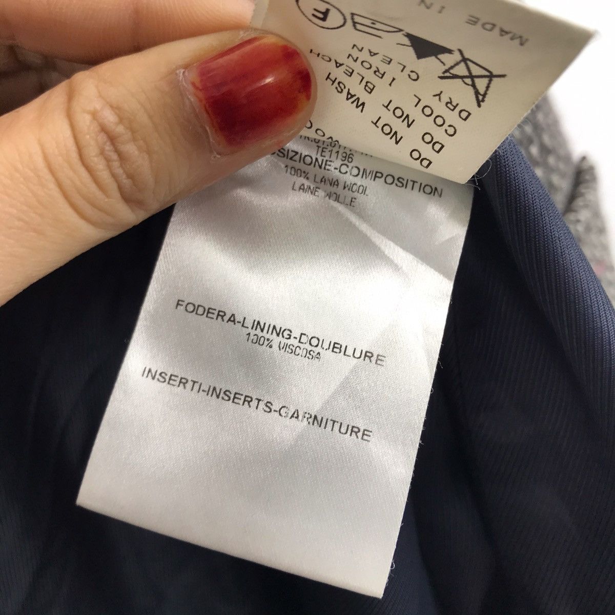 Vintage AQUILANO LIMONDI ITALY Designer Check Grey Coat Size US M / EU 48-50 / 2 - 8 Thumbnail