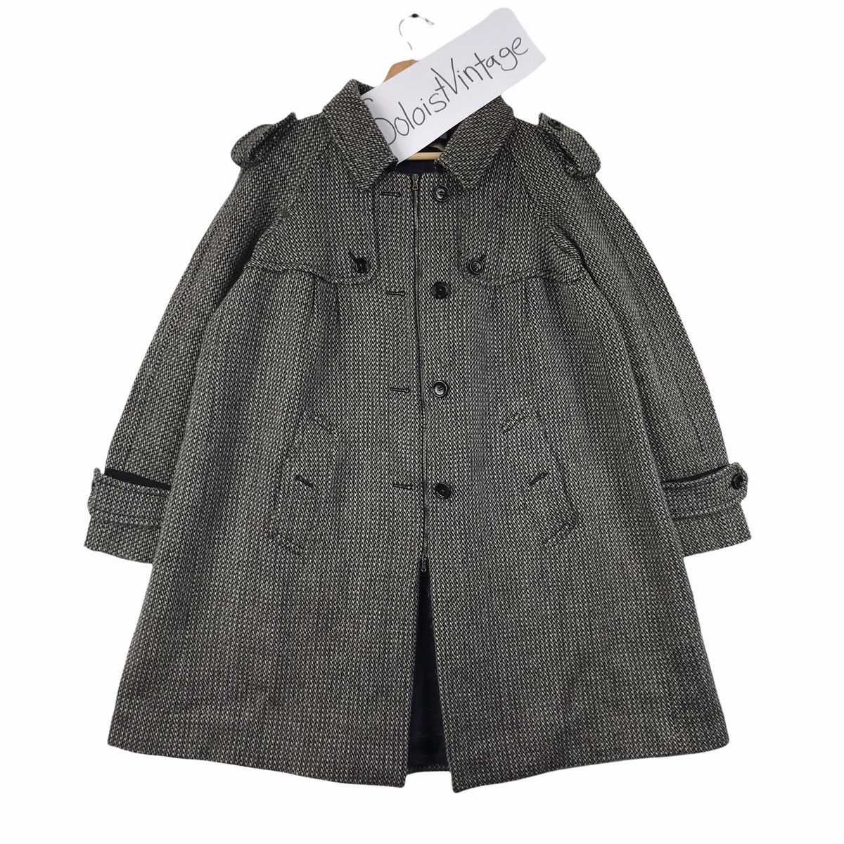 Vintage AQUILANO LIMONDI ITALY Designer Check Grey Coat Size US M / EU 48-50 / 2 - 1 Thumbnail
