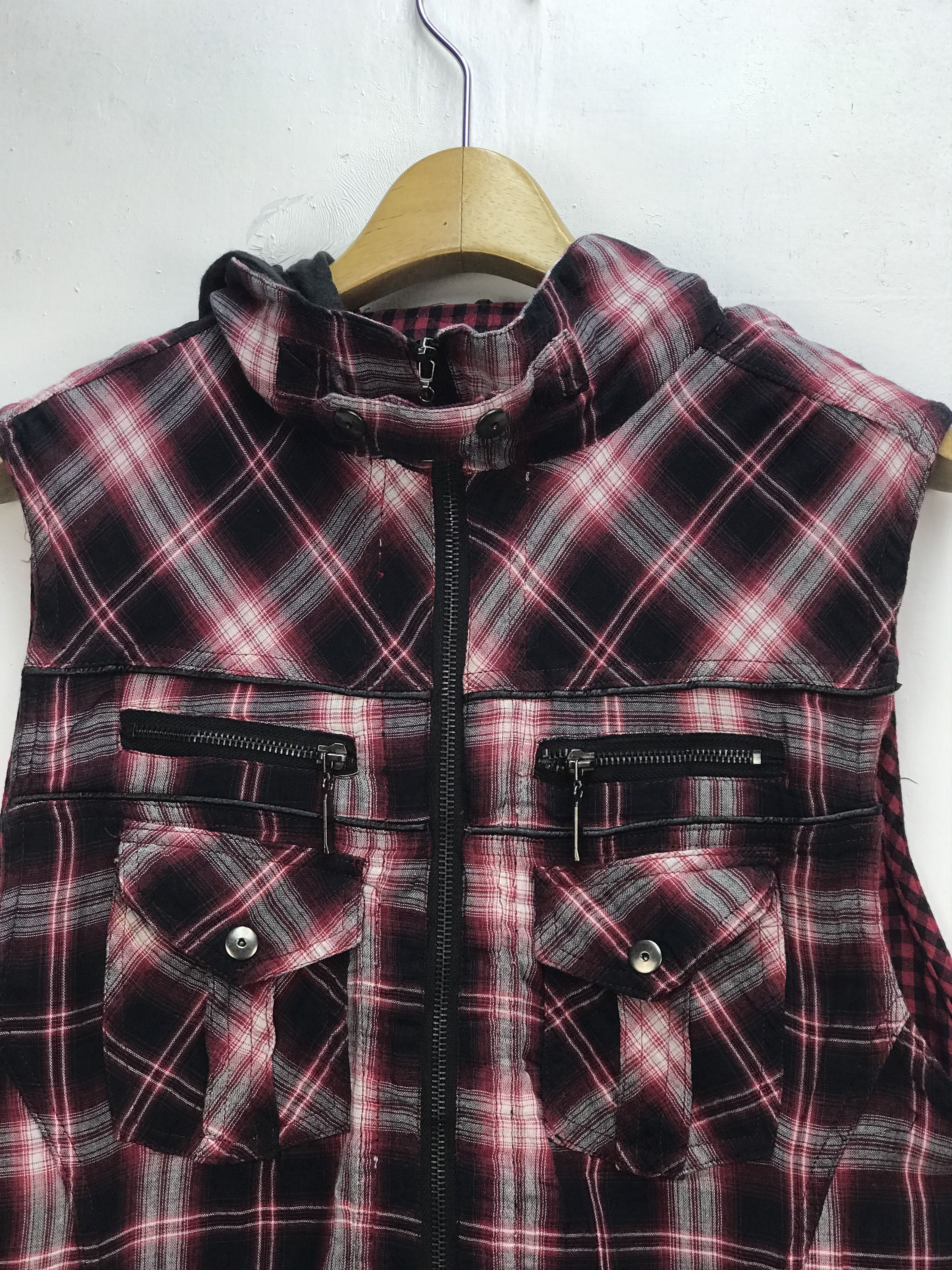 Japanese Brand OMKOZ PUNK STYLE CHECKERED VEST Size US XL / EU 56 / 4 - 3 Thumbnail