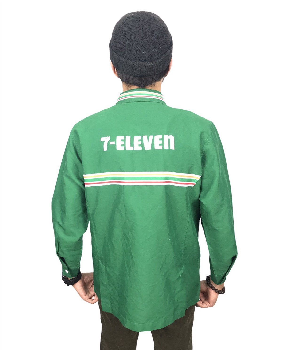 Japanese Brand × Vintage 🔥RARE🔥Vintage 7-eleven long sleeve zipper shirt Size US M / EU 48-50 / 2 - 4 Thumbnail