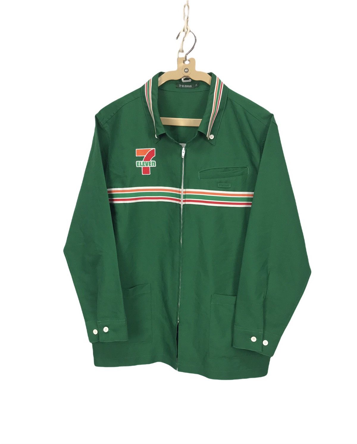 Japanese Brand × Vintage 🔥RARE🔥Vintage 7-eleven long sleeve zipper shirt Size US M / EU 48-50 / 2 - 1 Thumbnail