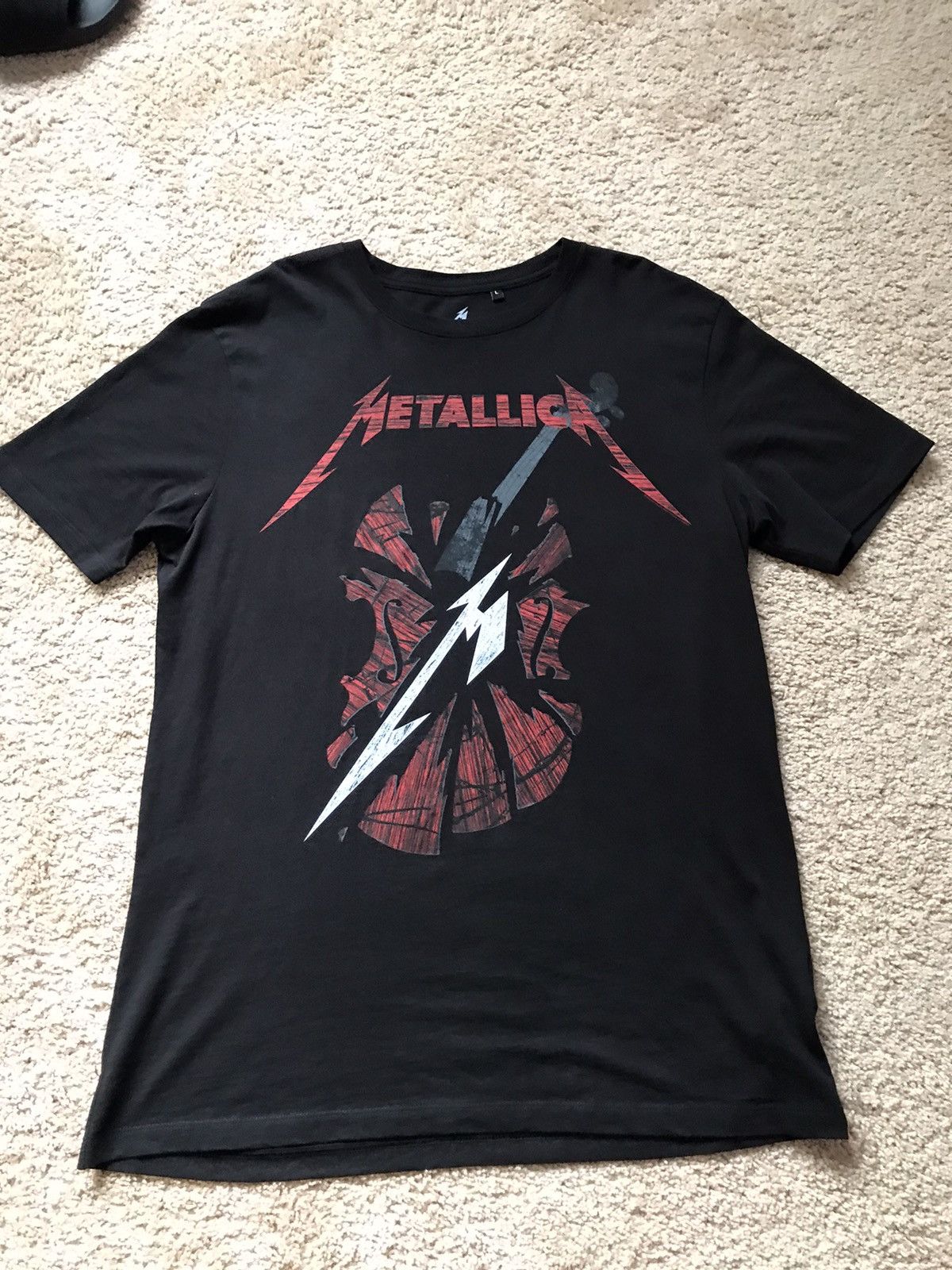 Pre-owned Metallica S&m Violin Symphony Vintage Tee In Black