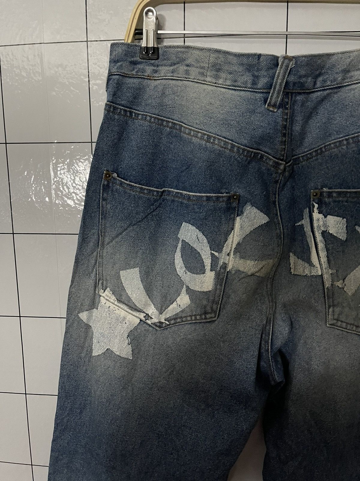 Japanese Brand × Vintage Vintage Loc Star Printed Logo Rare Design Denim Jeans Size US 34 / EU 50 - 4 Thumbnail